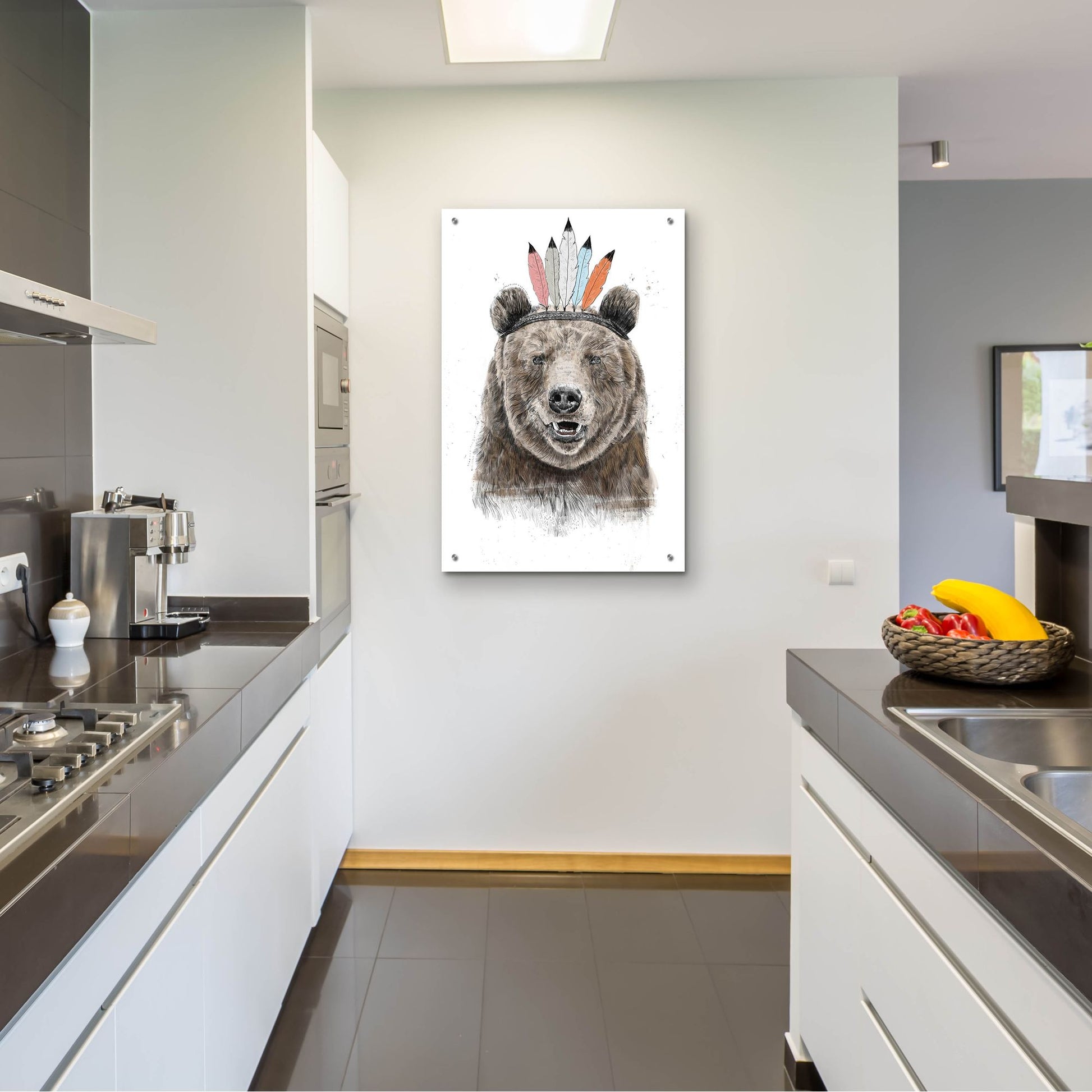 Epic Art ' Festival Bear' by Balazs Solti, Acrylic Glass Wall Art,24x36