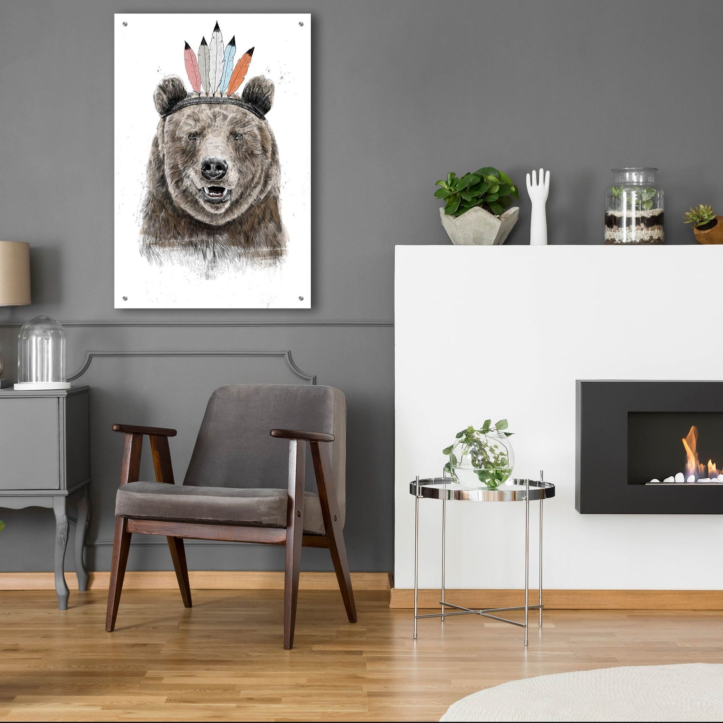 Epic Art ' Festival Bear' by Balazs Solti, Acrylic Glass Wall Art,24x36