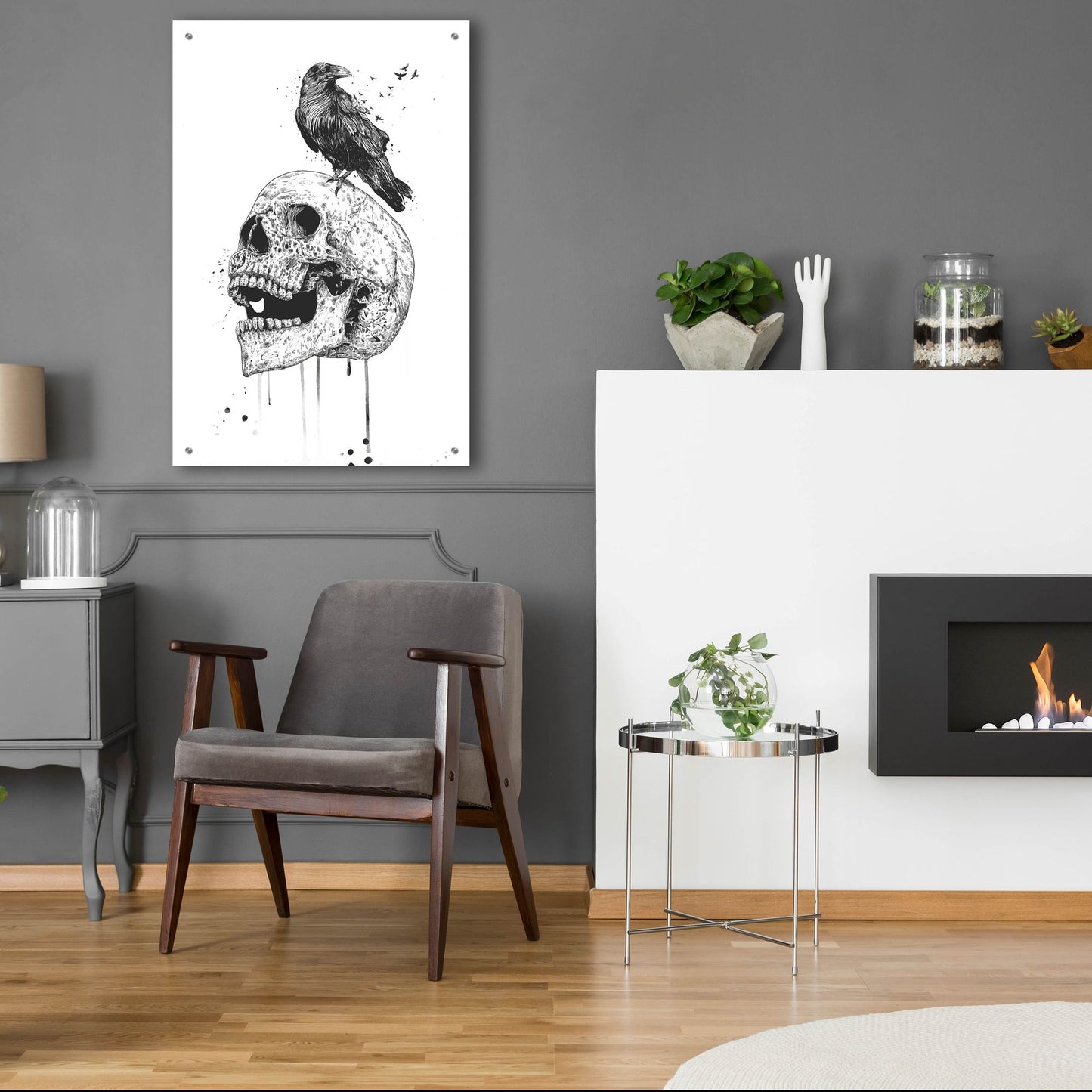 Epic Art ' New Skull' by Balazs Solti, Acrylic Glass Wall Art,24x36