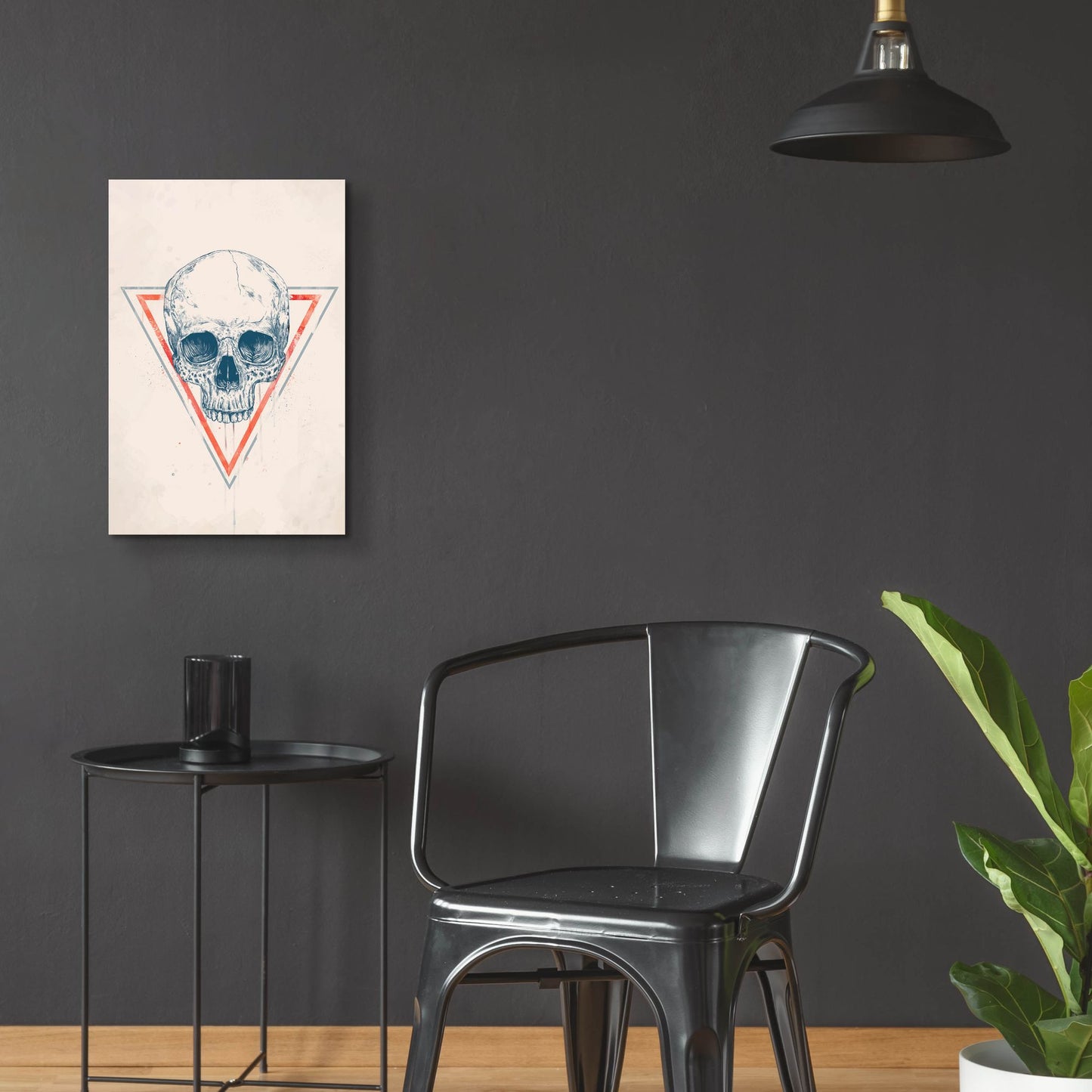 Epic Art ' Skull in Triangle 2' by Balazs Solti, Acrylic Glass Wall Art,16x24