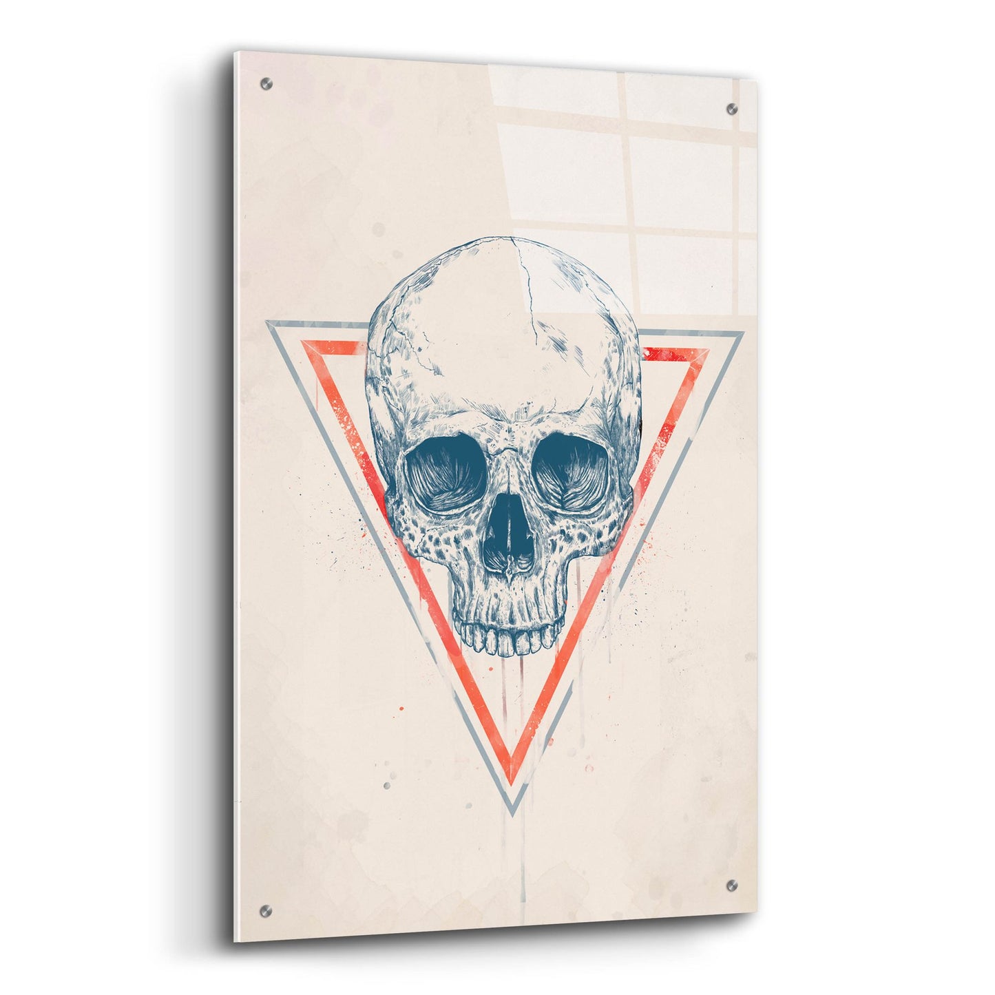 Epic Art ' Skull in Triangle 2' by Balazs Solti, Acrylic Glass Wall Art,24x36