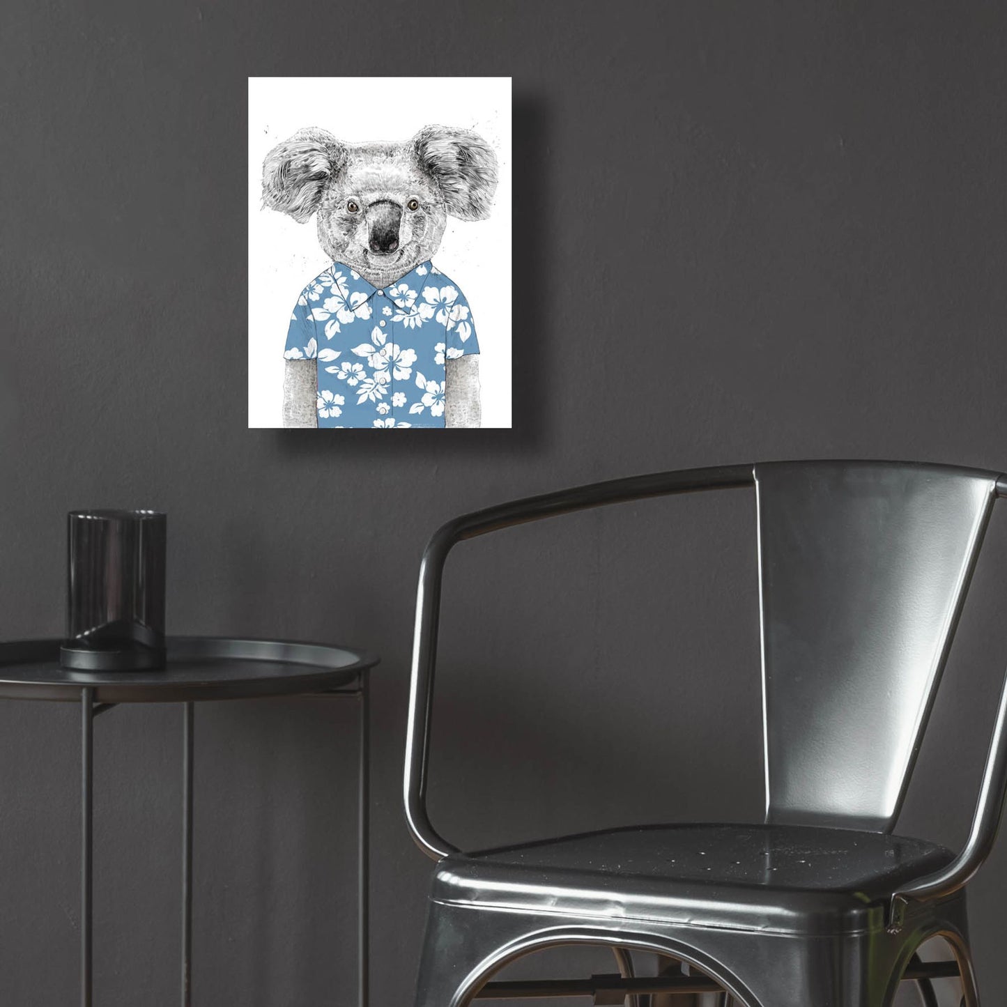 Epic Art ' Summer Koala, Blue' by Balazs Solti, Acrylic Glass Wall Art,12x16