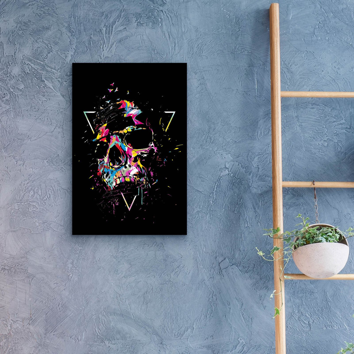 Skull X by Balazs Solti - 16x24 acrylic wall art in a room