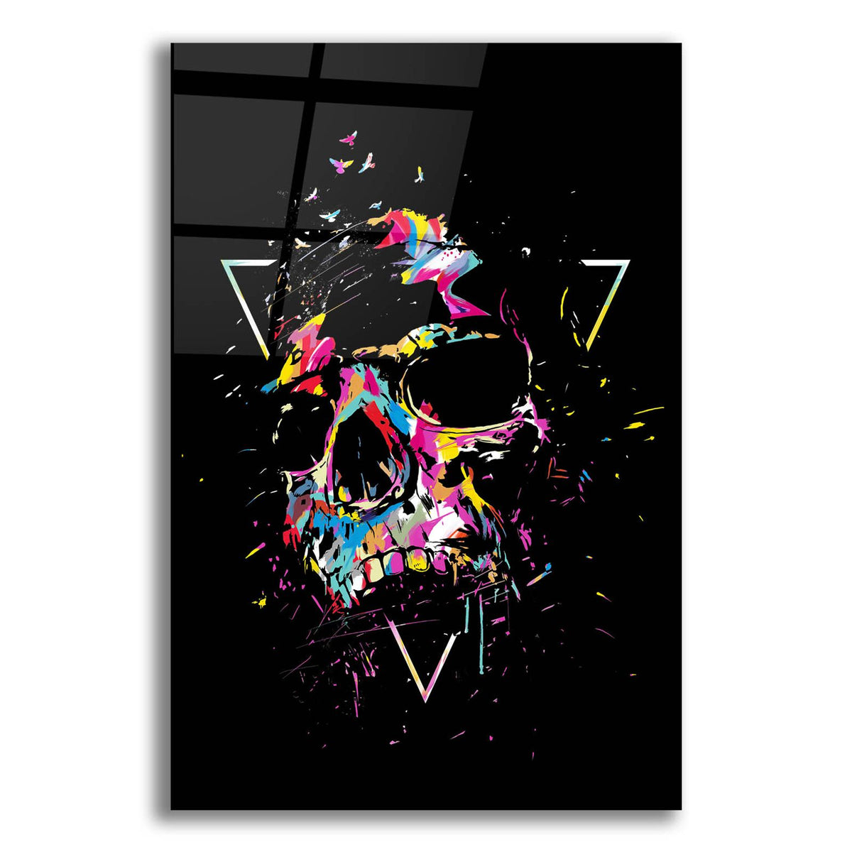 Skull X by Balazs Solti acrylic glass wall art