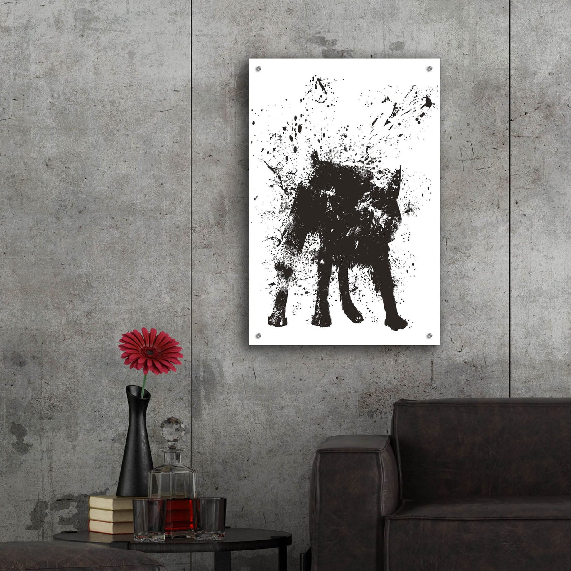 Epic Art ' Wet Dog' by Balazs Solti, Acrylic Glass Wall Art,24x36