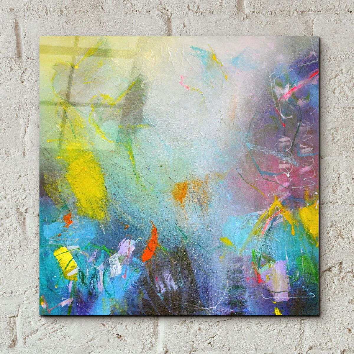 I Saw a New Heaven by Bea Garding Schubert - 12x12 acrylic wall art in a room