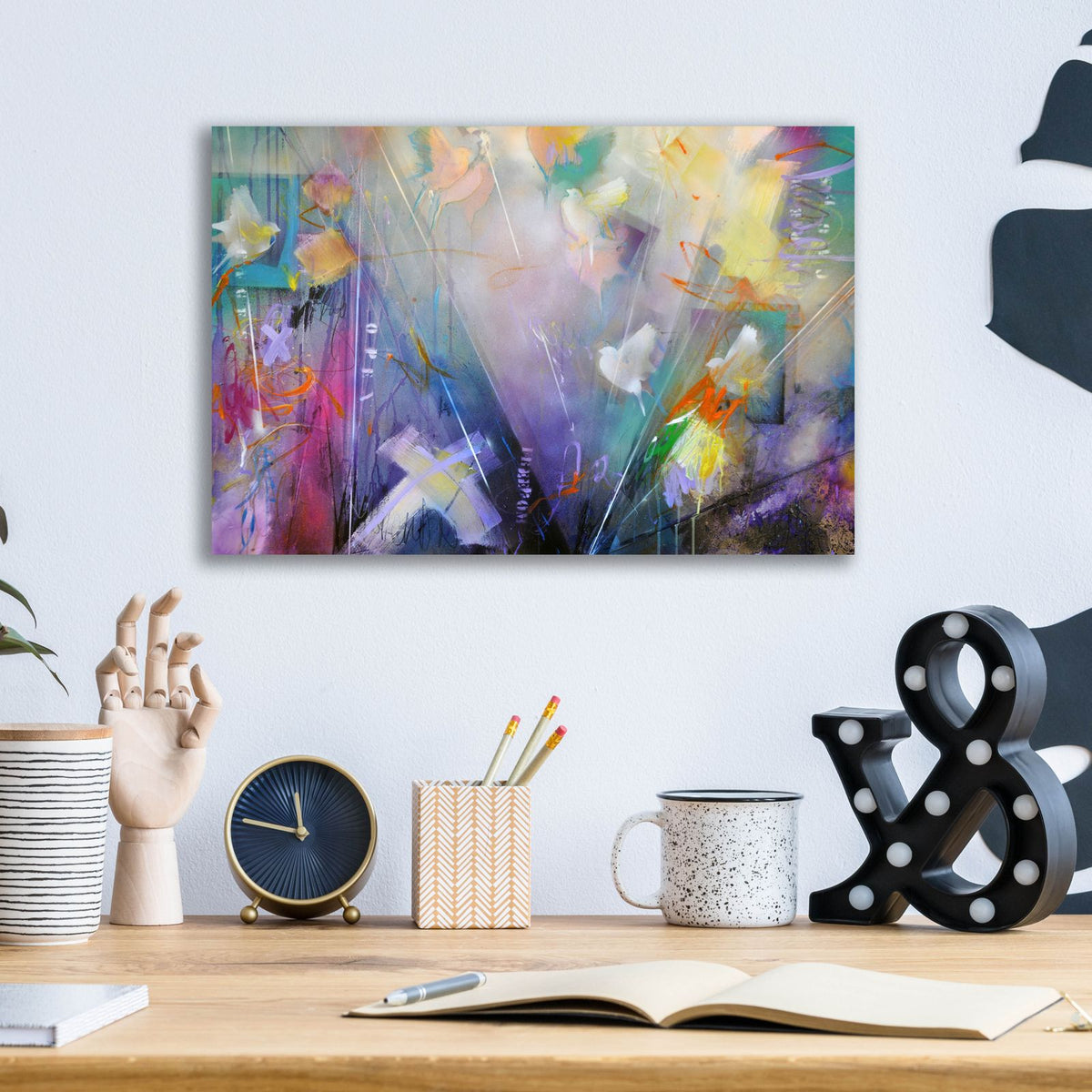 Open Cages 12 by Bea Garding Schubert - 16x12 acrylic wall art in a room