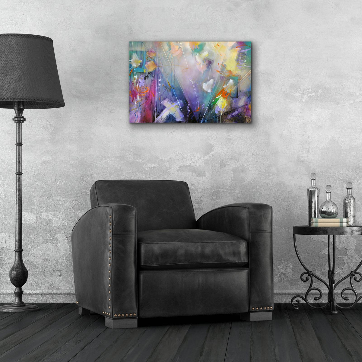 Open Cages 12 by Bea Garding Schubert - 24x16 acrylic wall art in a room