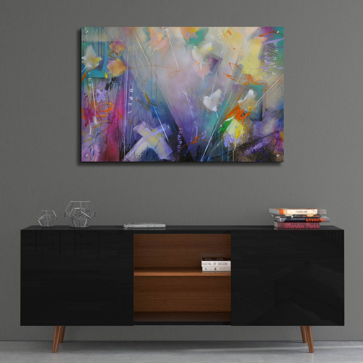 Open Cages 12 by Bea Garding Schubert - 36x24 acrylic wall art in a room