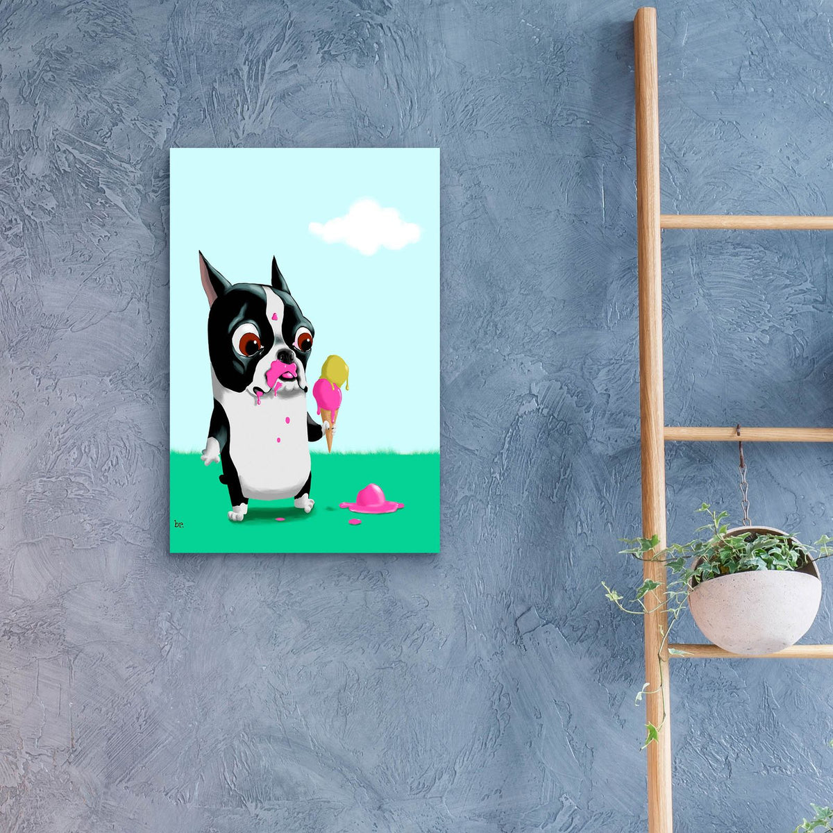 Boston With Ice Cream by Brian Rubenacker - 16x24 acrylic wall art in a room