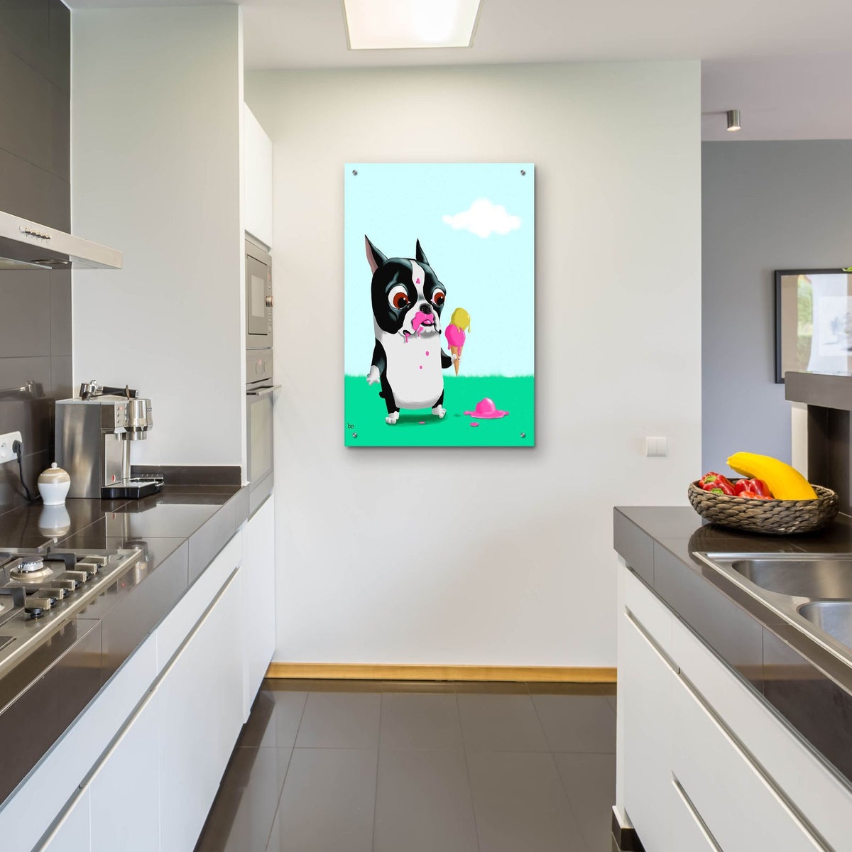 Boston With Ice Cream by Brian Rubenacker - 24x36 acrylic wall art in a room