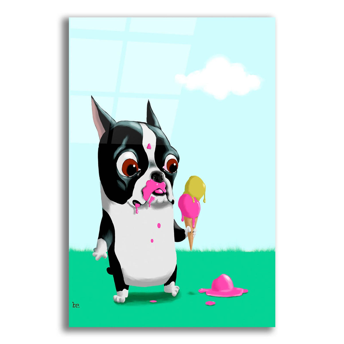 Boston With Ice Cream by Brian Rubenacker acrylic glass wall art