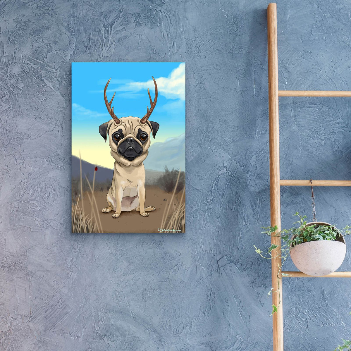 Pugalope by Brian Rubenacker - 16x24 acrylic wall art in a room