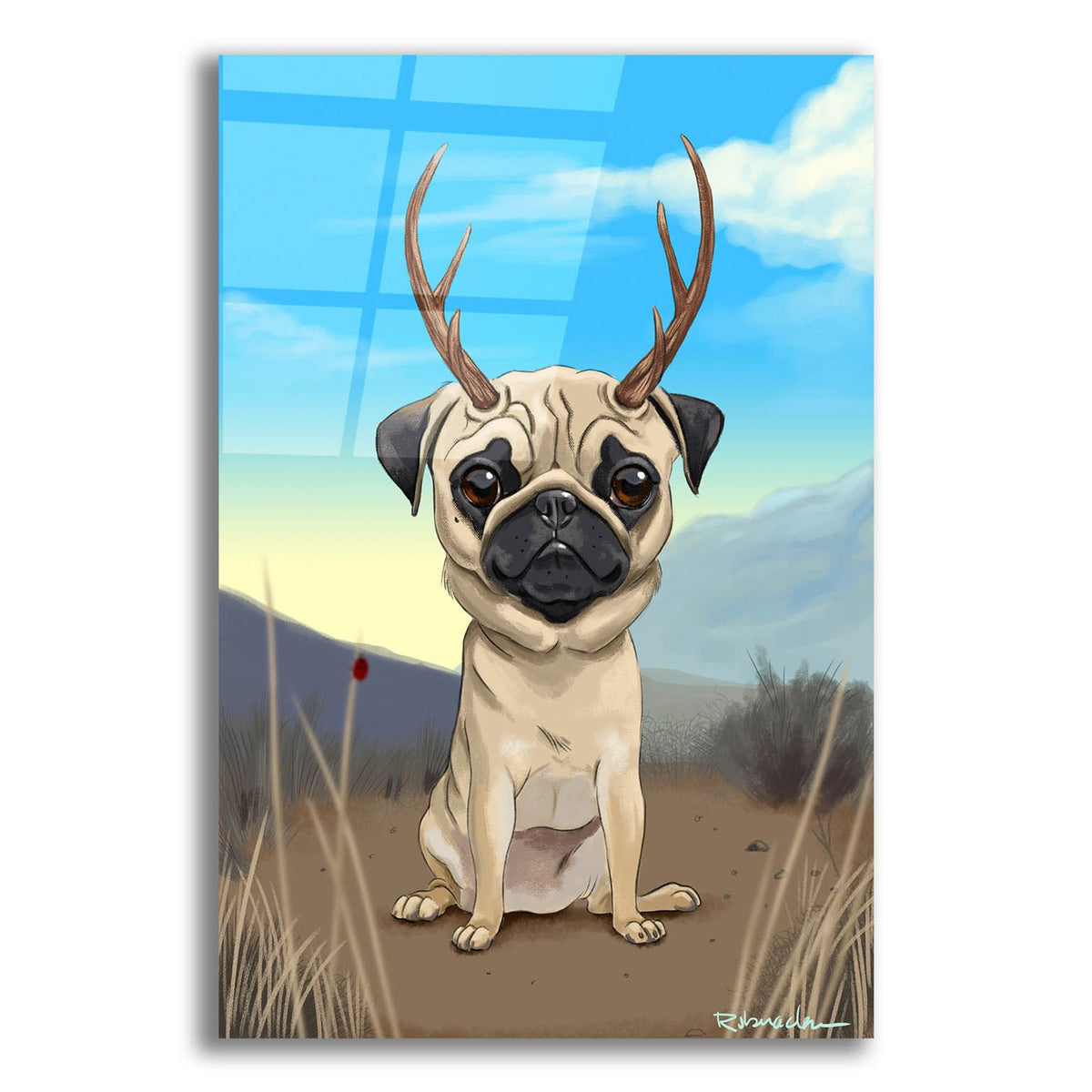 Pugalope by Brian Rubenacker acrylic glass wall art