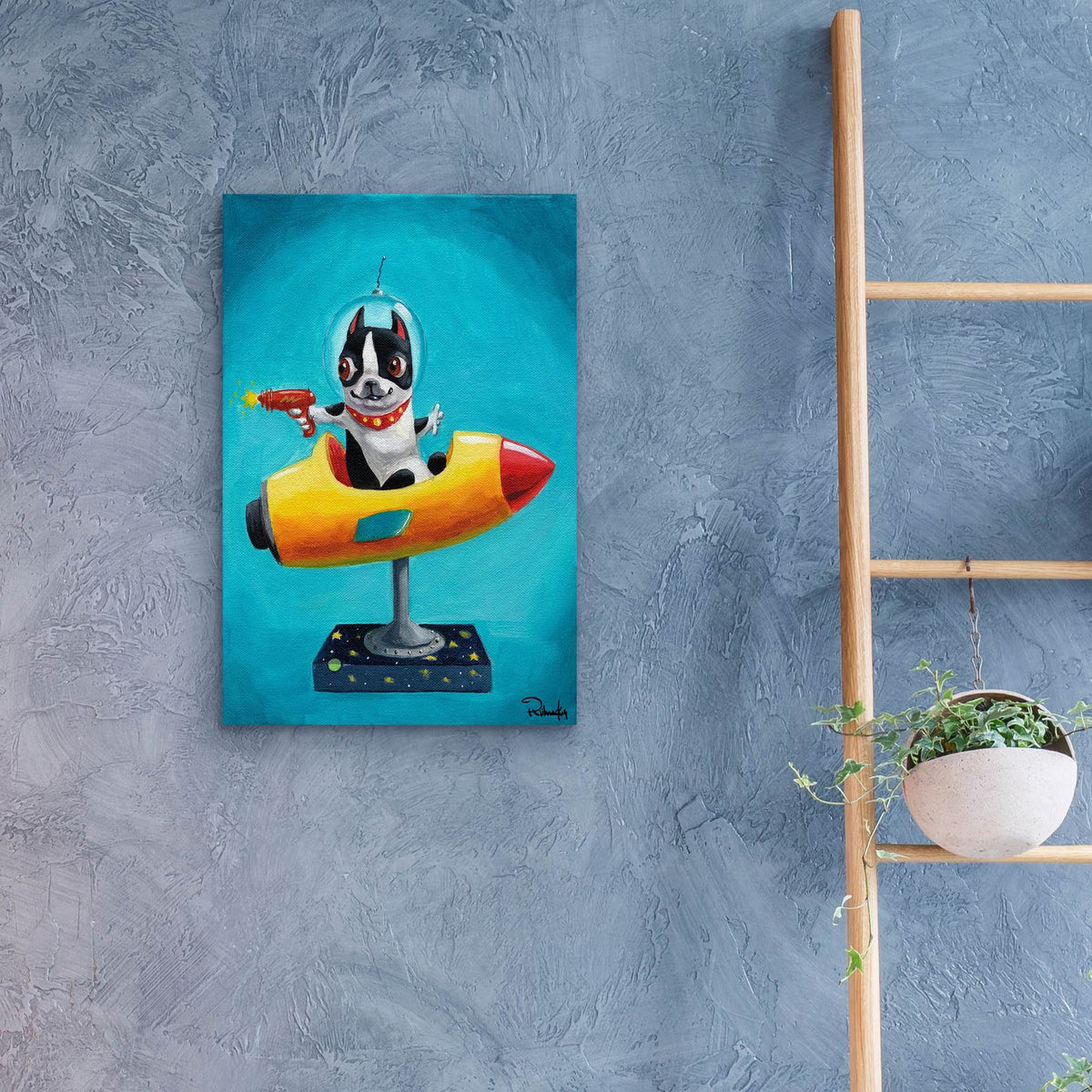 Rocket Blue by Brian Rubenacker - 16x24 acrylic wall art in a room