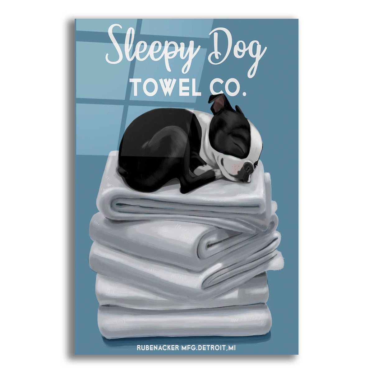 Sleepy Dog by Brian Rubenacker acrylic glass wall art