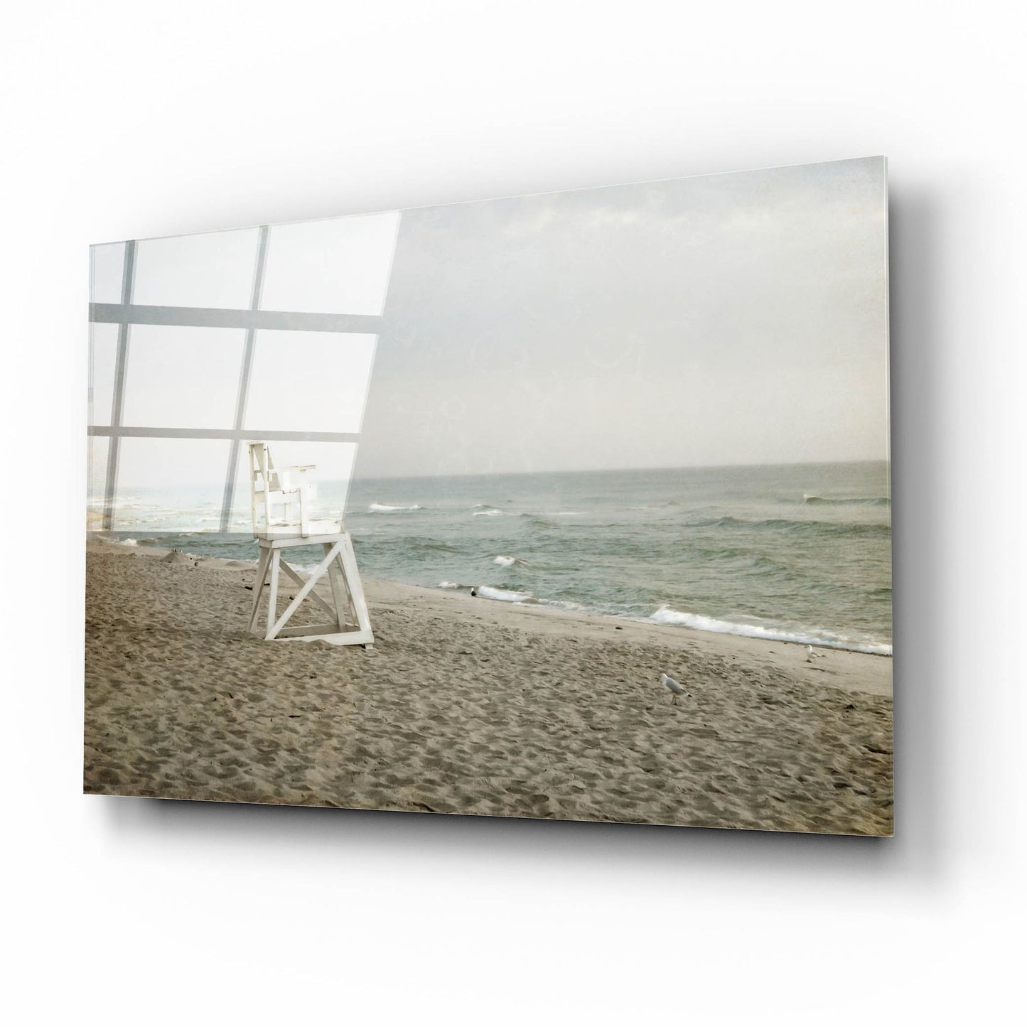 Epic Art ' Lifeguard Chair at Dawn' by Brooke T. Ryan, Acrylic Glass Wall Art,16x12