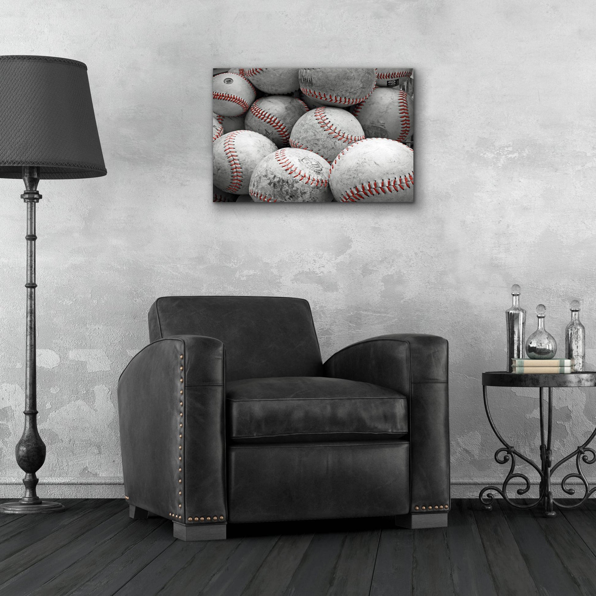 Epic Art ' Vintage Baseballs' by Brooke T. Ryan, Acrylic Glass Wall Art,24x16
