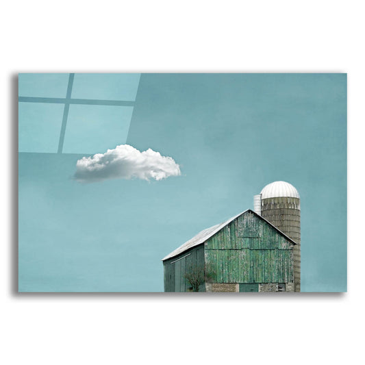 Epic Art ' Green Barn and Cloud' by Brooke T. Ryan, Acrylic Glass Wall Art