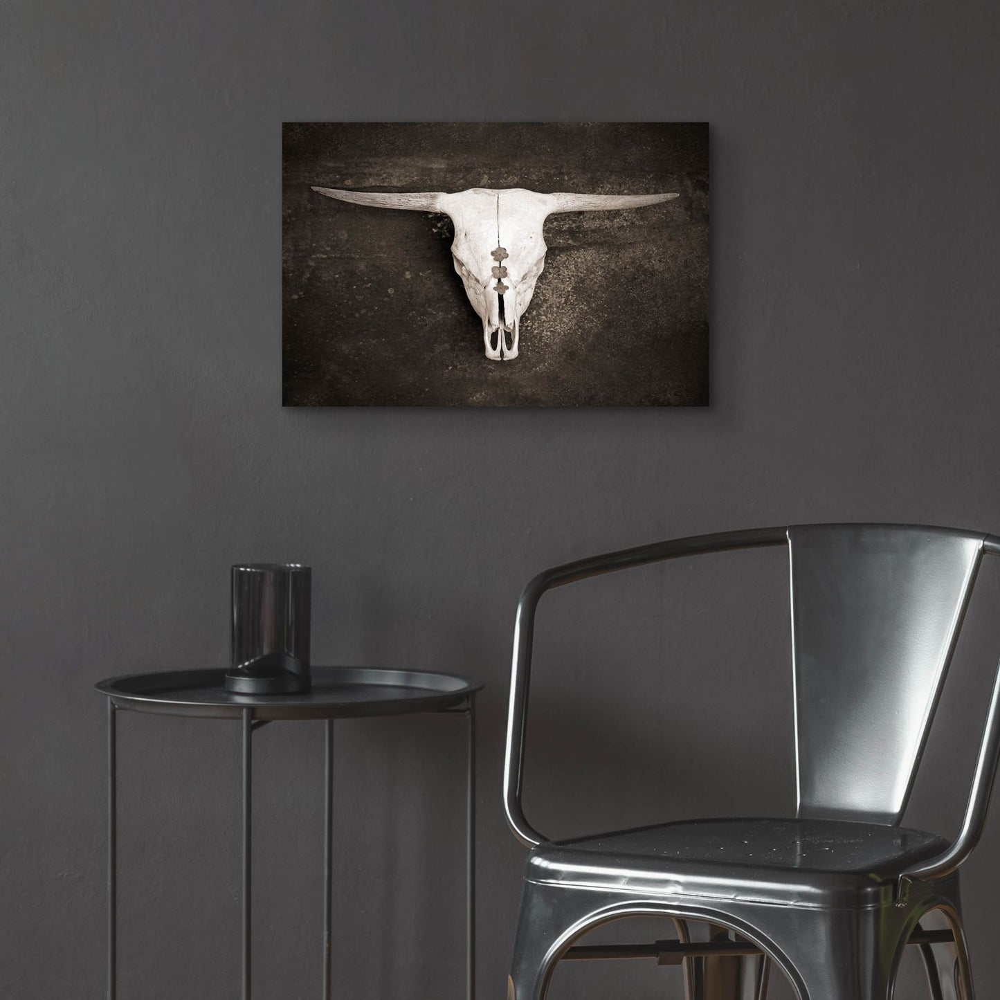 Epic Art ' Sepia Cattle Skull' by Brooke T. Ryan, Acrylic Glass Wall Art,24x16