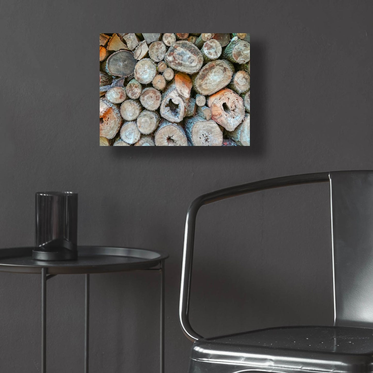 Epic Art ' Woodpile' by Brooke T. Ryan, Acrylic Glass Wall Art,16x12