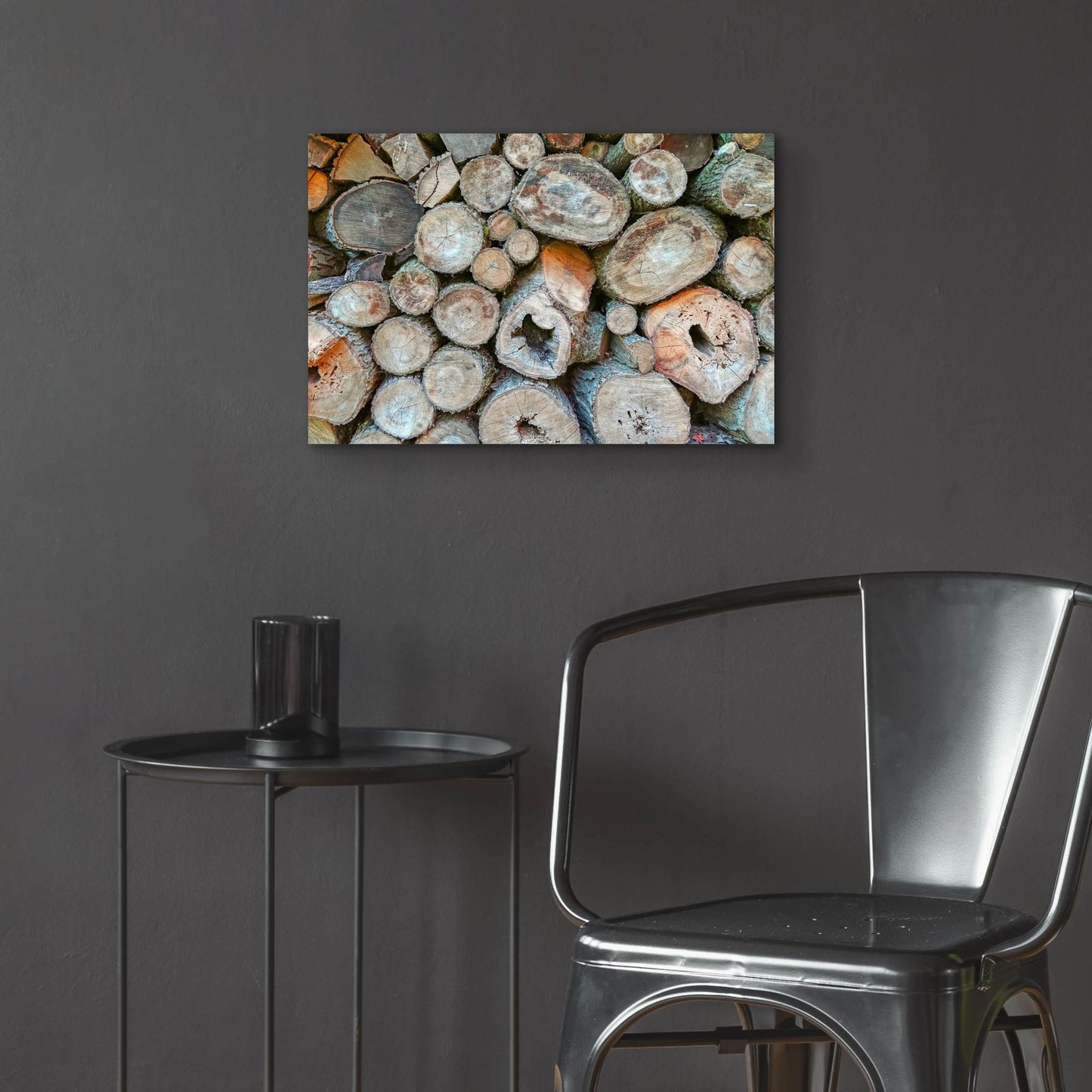 Epic Art ' Woodpile' by Brooke T. Ryan, Acrylic Glass Wall Art,24x16