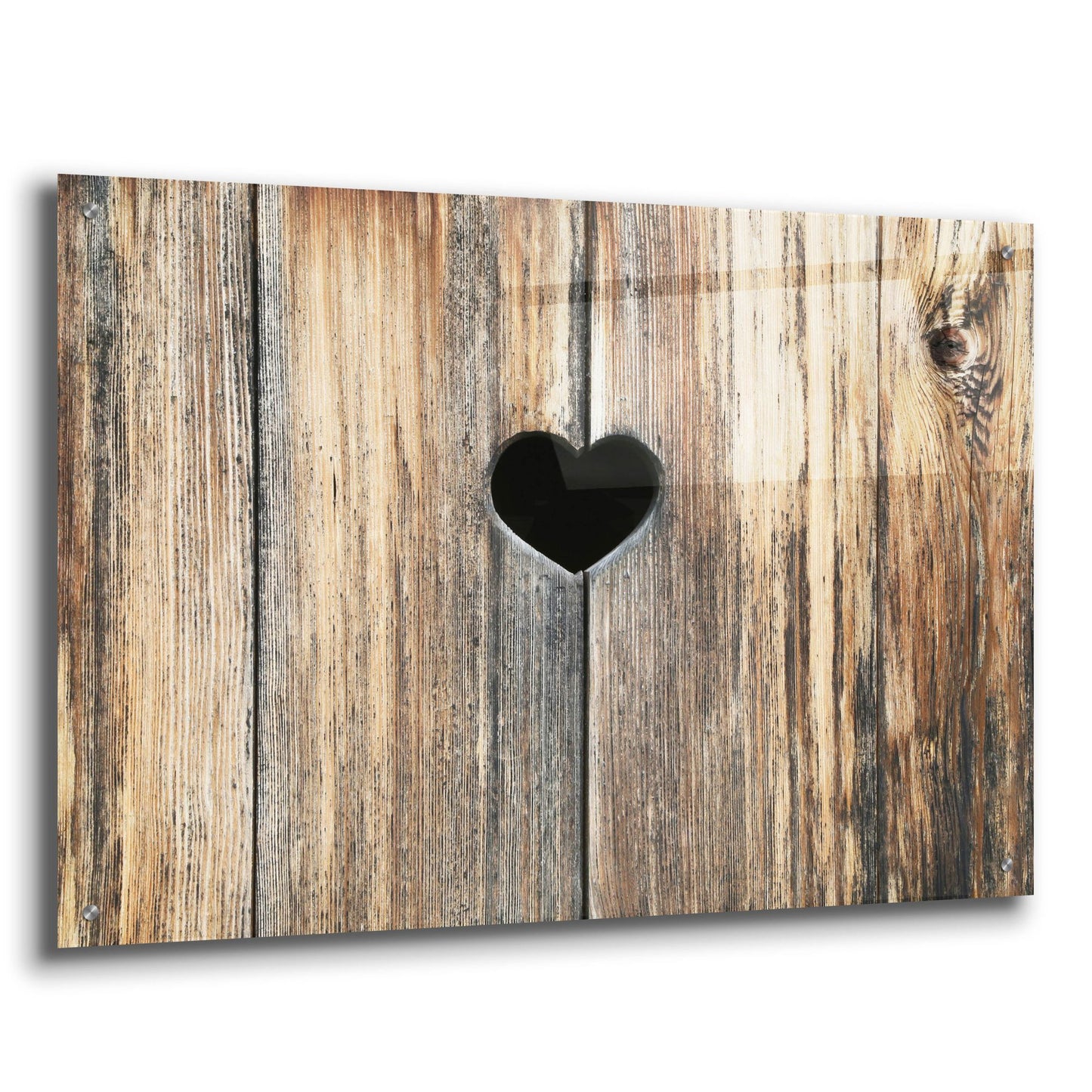 Epic Art ' Heart in Wood' by Brooke T. Ryan, Acrylic Glass Wall Art,36x24