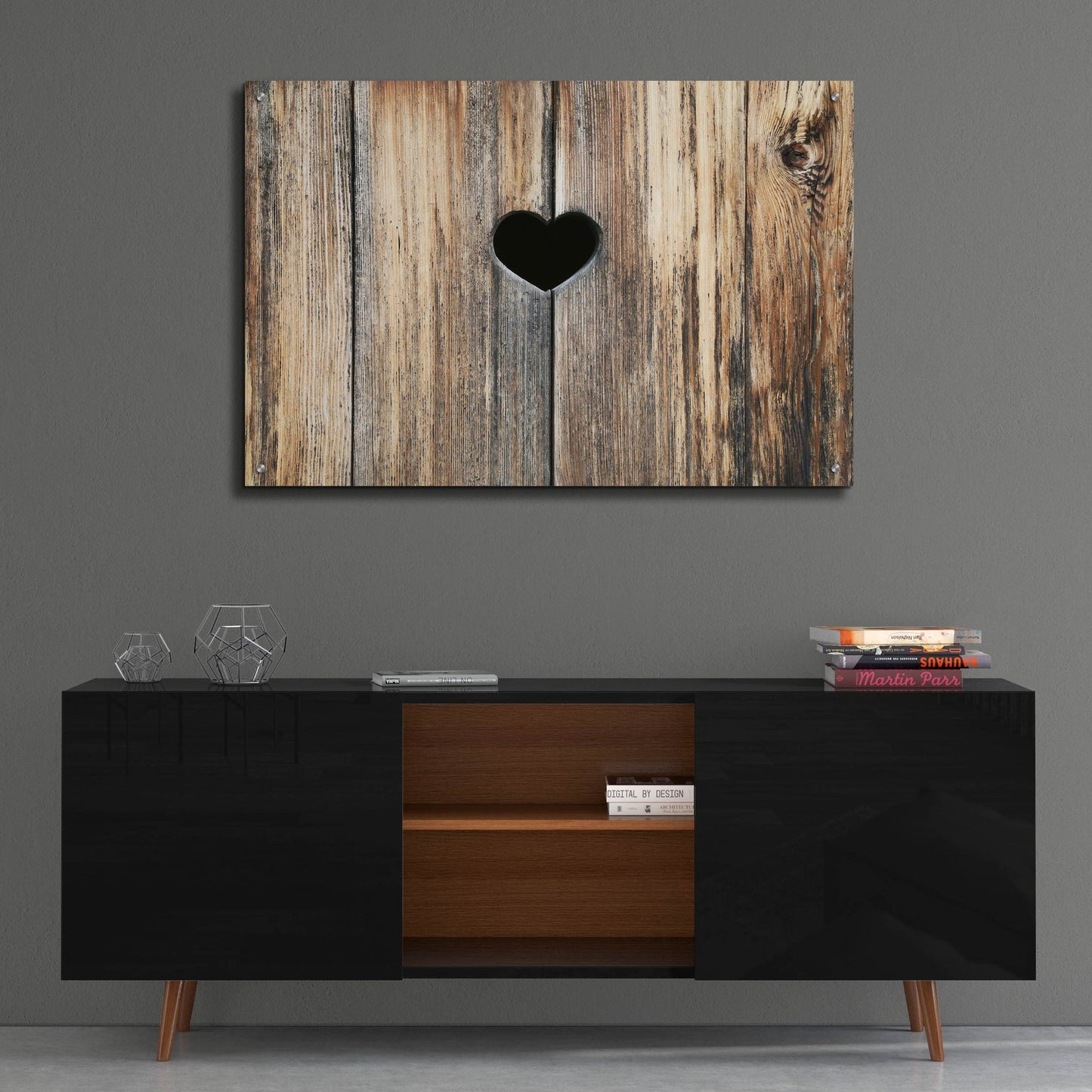 Epic Art ' Heart in Wood' by Brooke T. Ryan, Acrylic Glass Wall Art,36x24