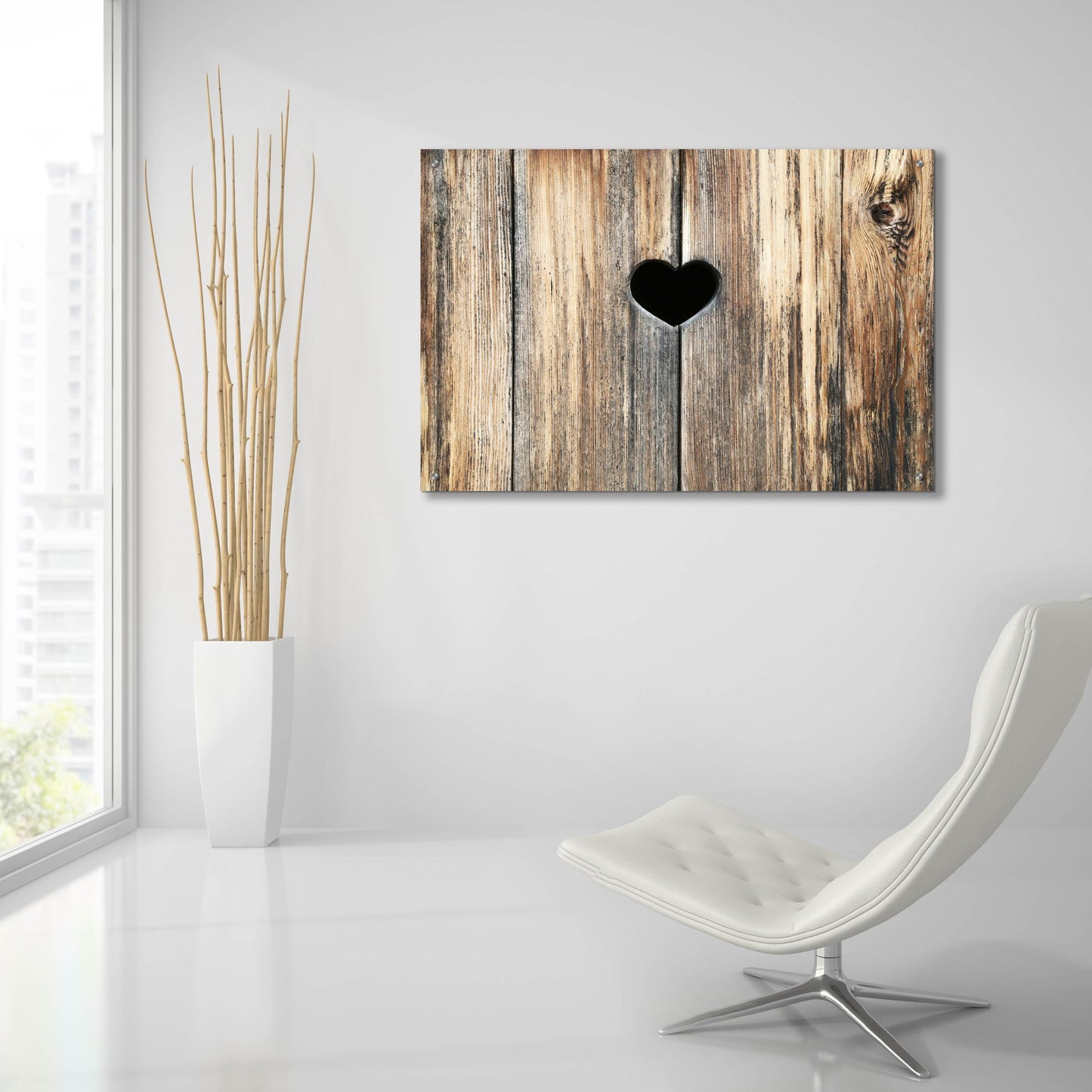 Epic Art ' Heart in Wood' by Brooke T. Ryan, Acrylic Glass Wall Art,36x24