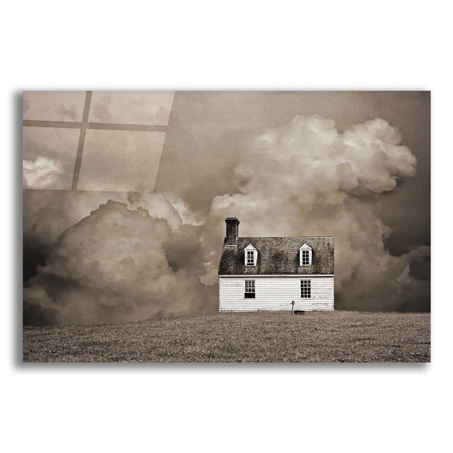 Epic Art ' Lone House in Brown' by Brooke T. Ryan, Acrylic Glass Wall Art