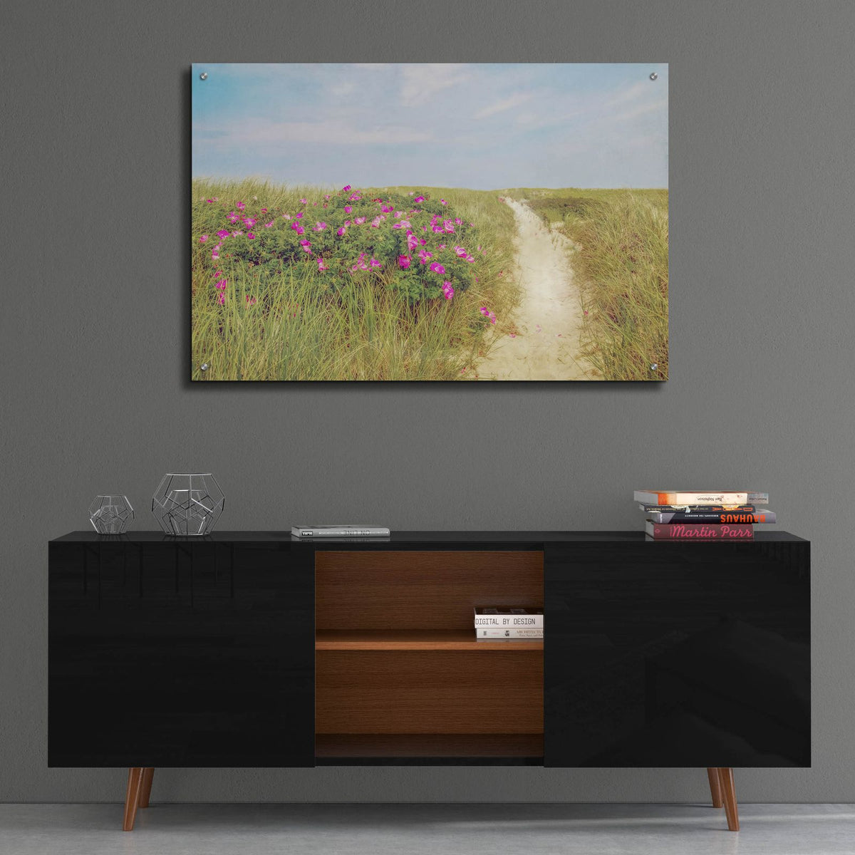 Epic Art ' Beach Roses' by Brooke T. Ryan, Acrylic Glass Wall Art,36x24