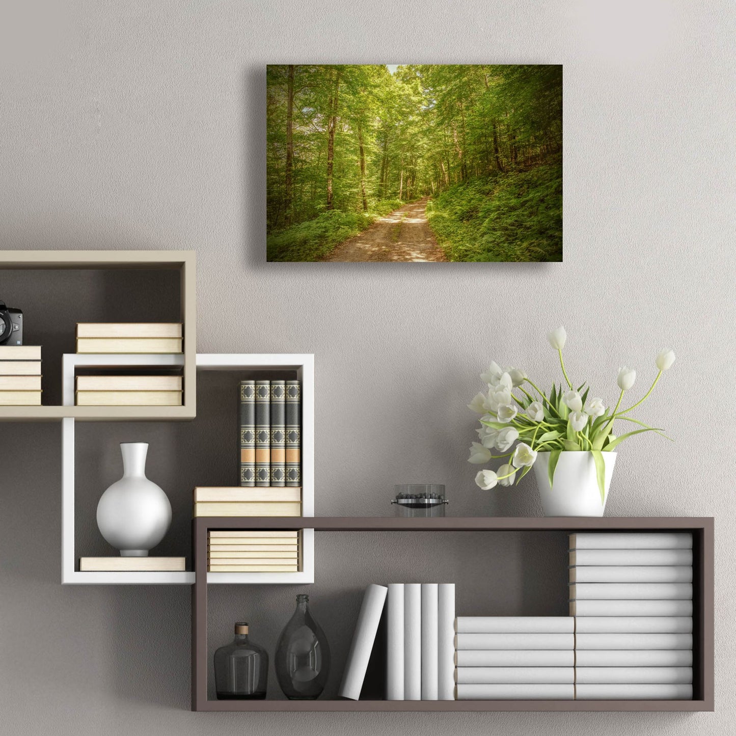 Epic Art ' Forest Road' by Brooke T. Ryan, Acrylic Glass Wall Art,24x16