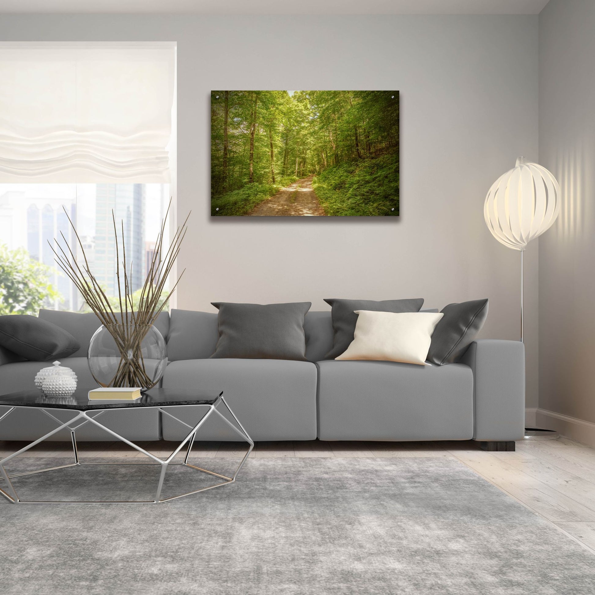 Epic Art ' Forest Road' by Brooke T. Ryan, Acrylic Glass Wall Art,36x24