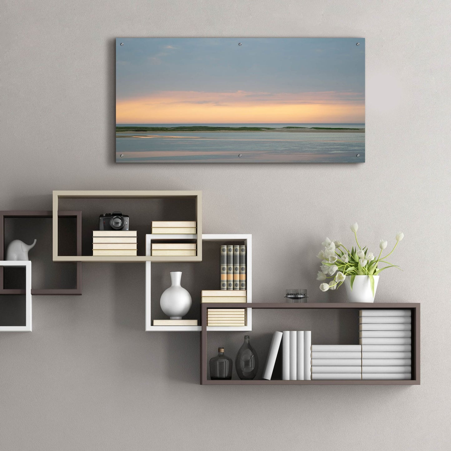 Epic Art ' Pastel Sunrise' by Brooke T. Ryan, Acrylic Glass Wall Art,48x24