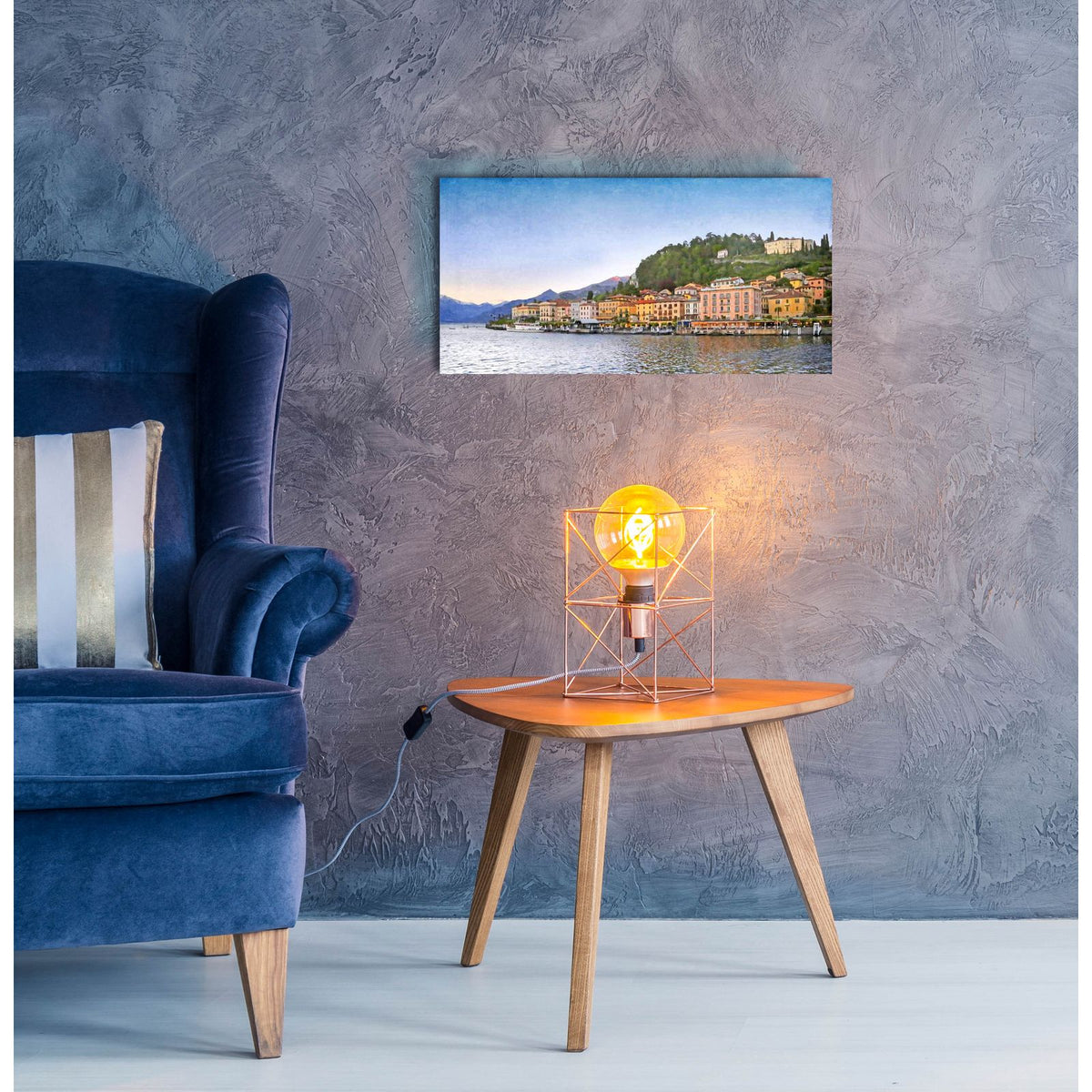 Epic Art ' Bellagio at Twilight' by Brooke T. Ryan, Acrylic Glass Wall Art,24x12
