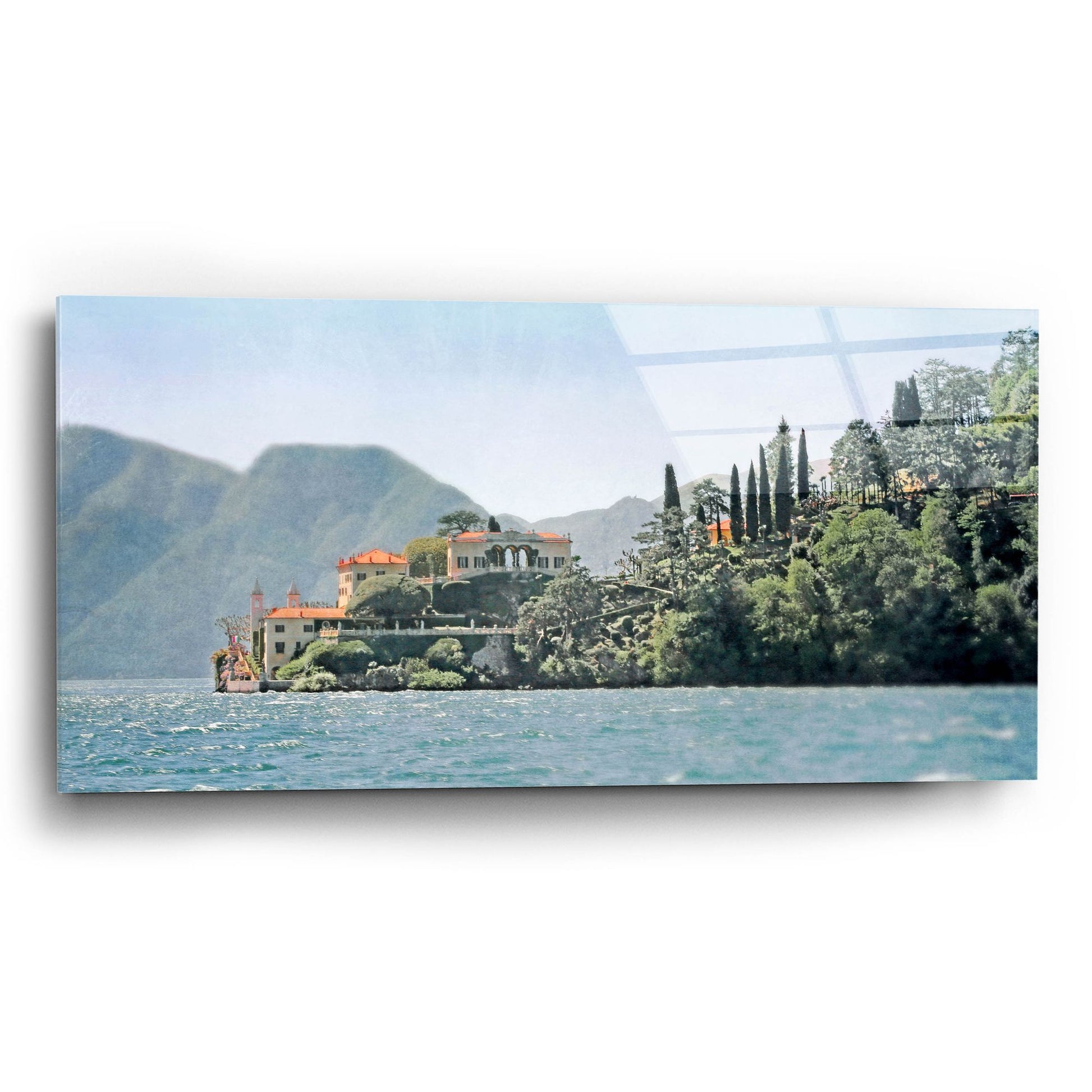 Epic Art ' Villa del Balbianello' by Brooke T. Ryan, Acrylic Glass Wall Art,24x12