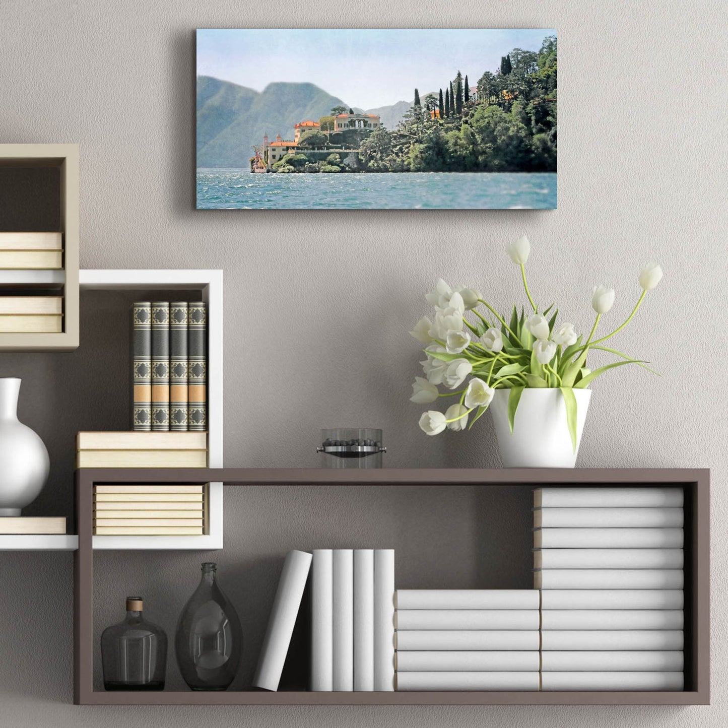 Epic Art ' Villa del Balbianello' by Brooke T. Ryan, Acrylic Glass Wall Art,24x12