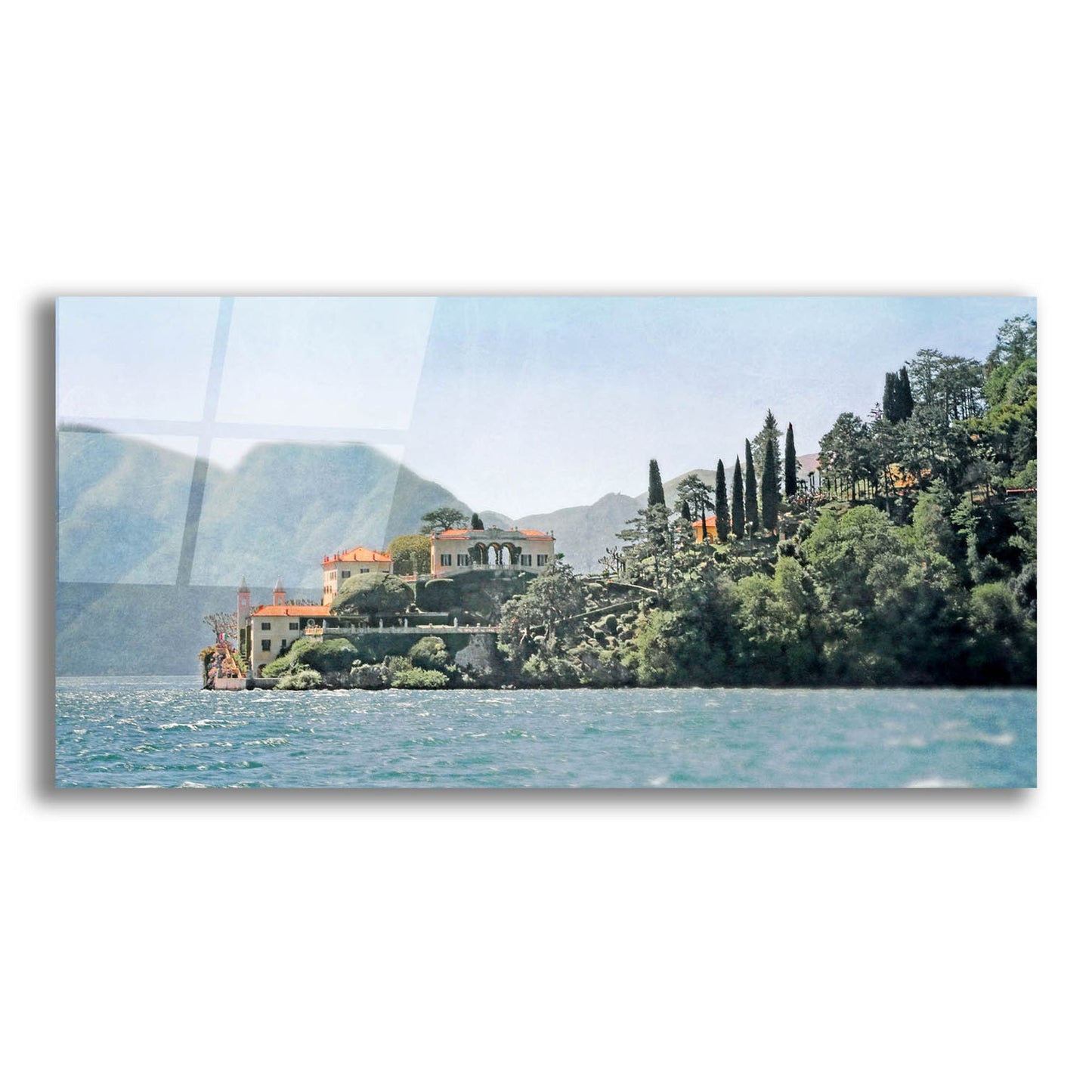 Epic Art ' Villa del Balbianello' by Brooke T. Ryan, Acrylic Glass Wall Art,24x12