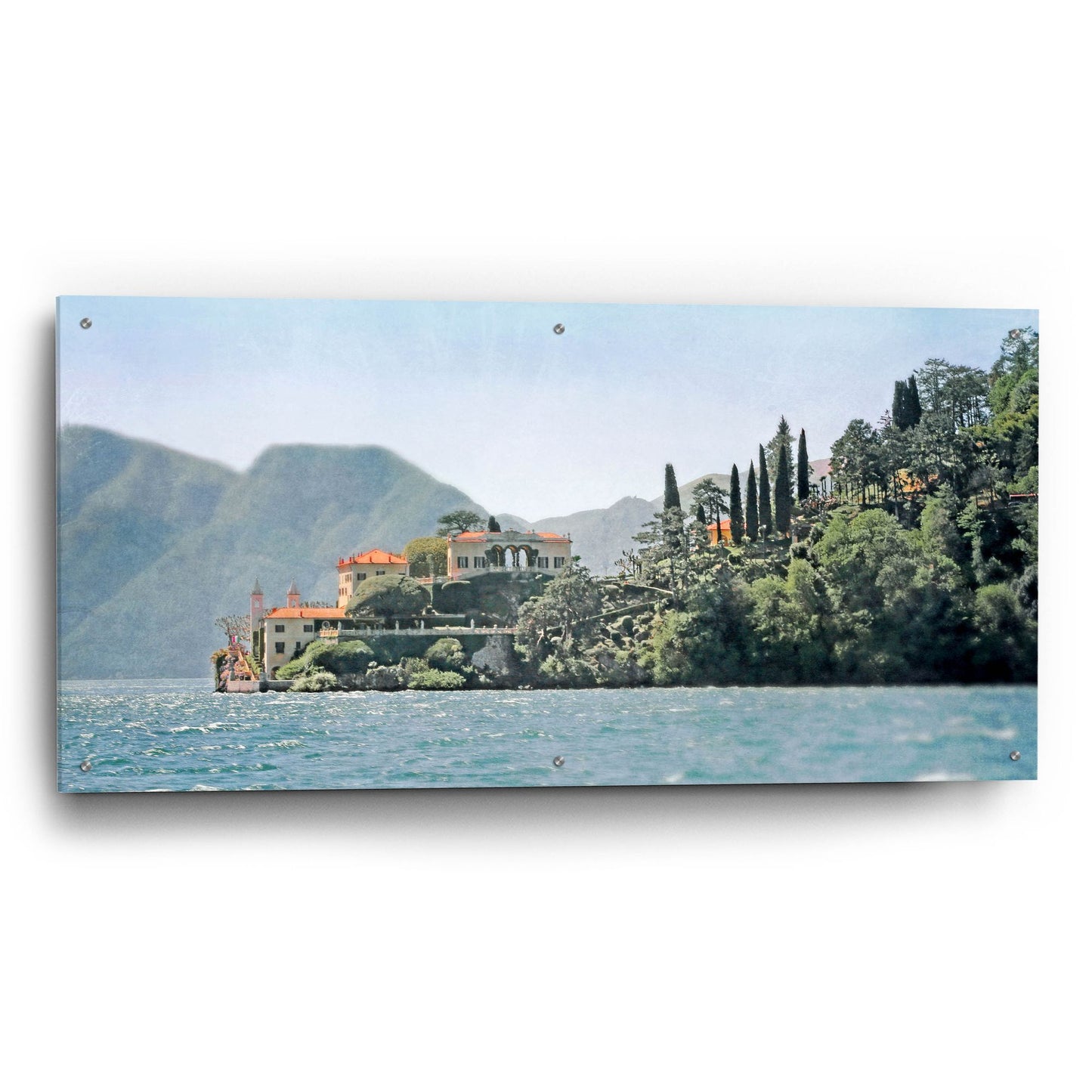 Epic Art ' Villa del Balbianello' by Brooke T. Ryan, Acrylic Glass Wall Art,48x24