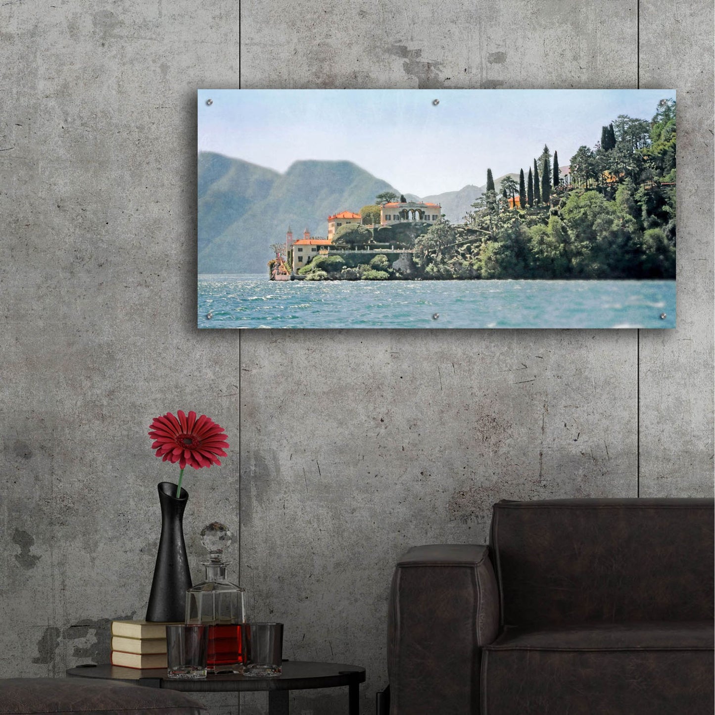 Epic Art ' Villa del Balbianello' by Brooke T. Ryan, Acrylic Glass Wall Art,48x24