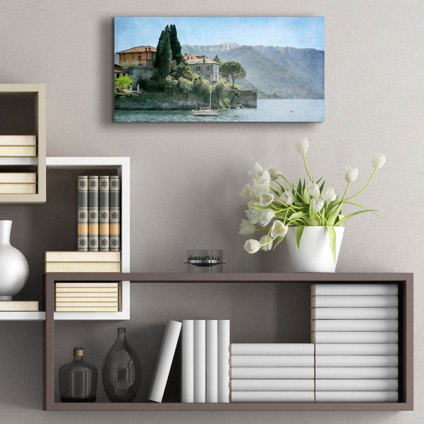 Epic Art ' Varenna Vista' by Brooke T. Ryan, Acrylic Glass Wall Art,24x12
