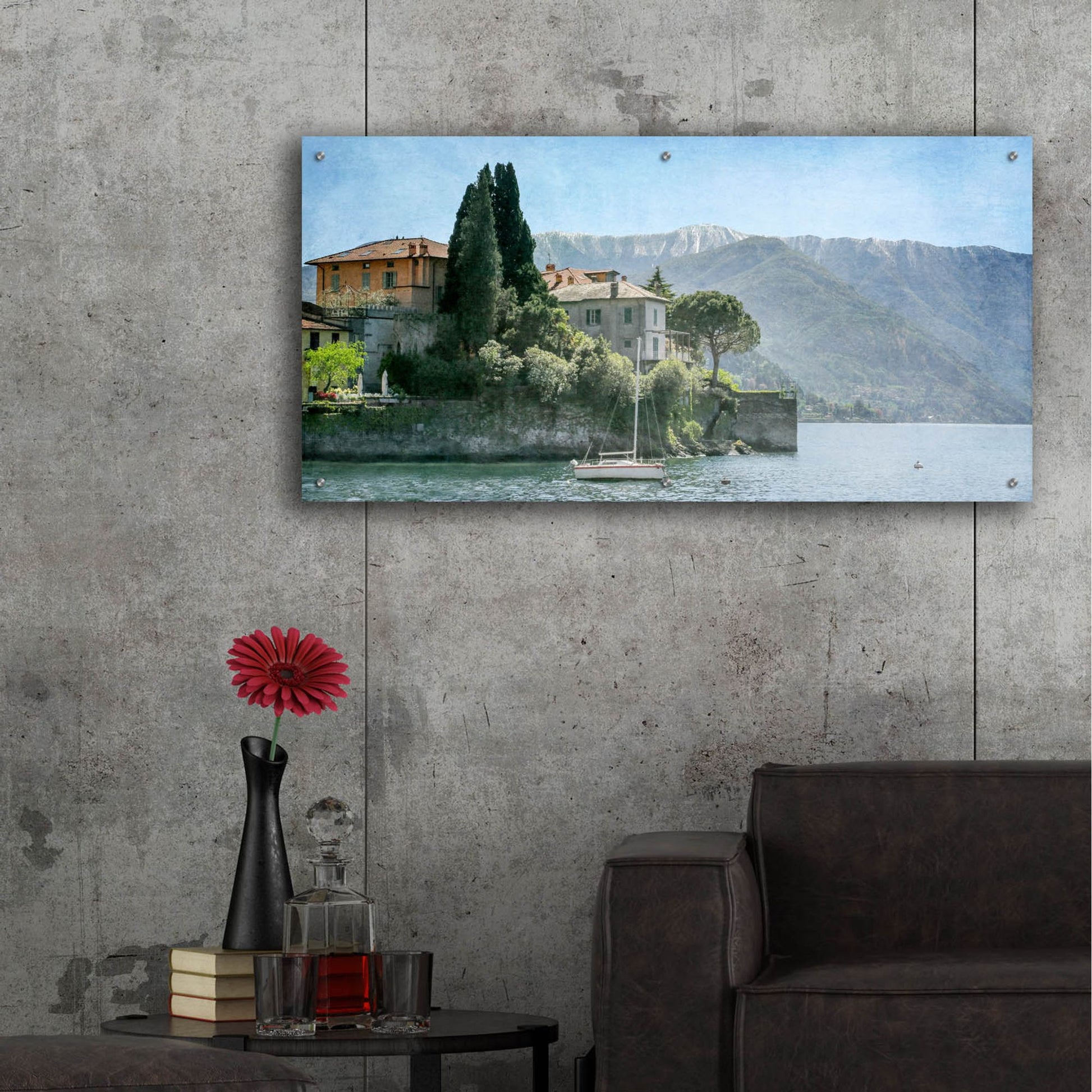Epic Art ' Varenna Vista' by Brooke T. Ryan, Acrylic Glass Wall Art,48x24