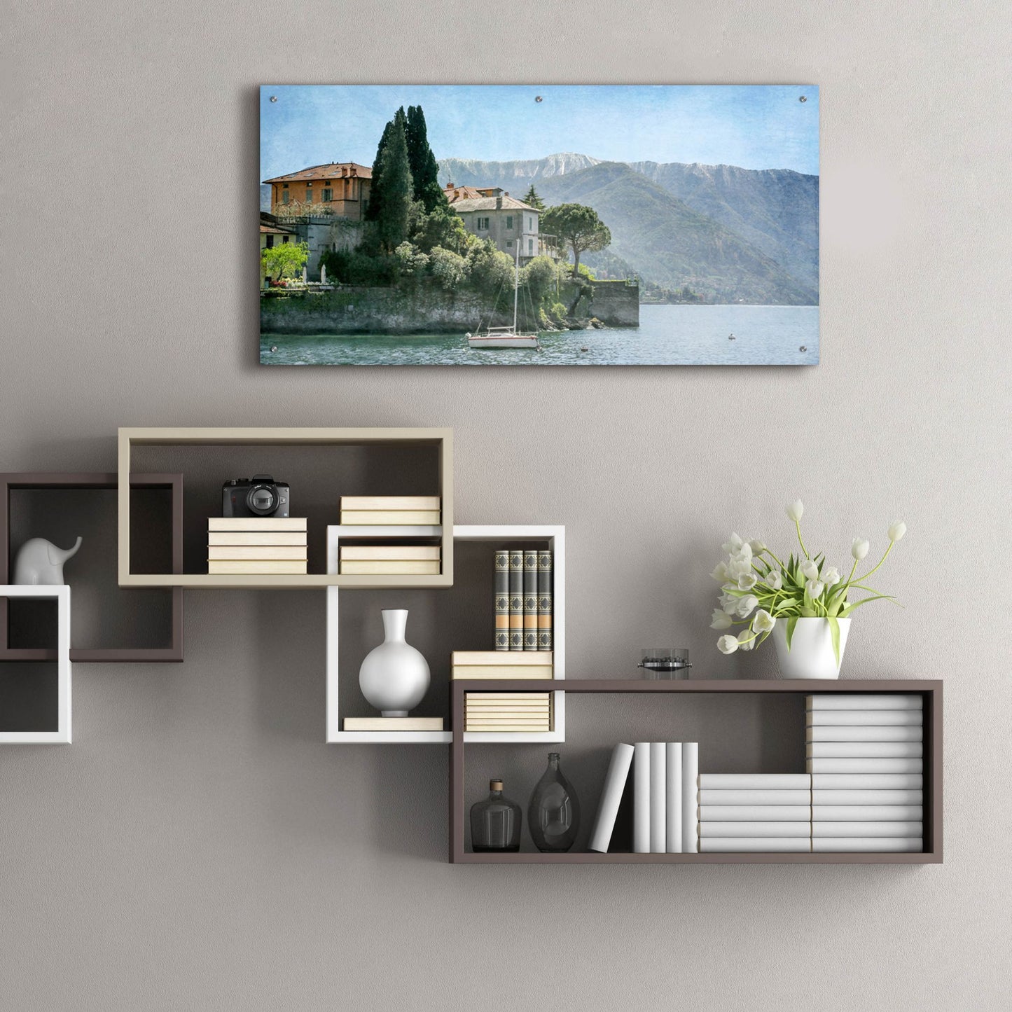 Epic Art ' Varenna Vista' by Brooke T. Ryan, Acrylic Glass Wall Art,48x24