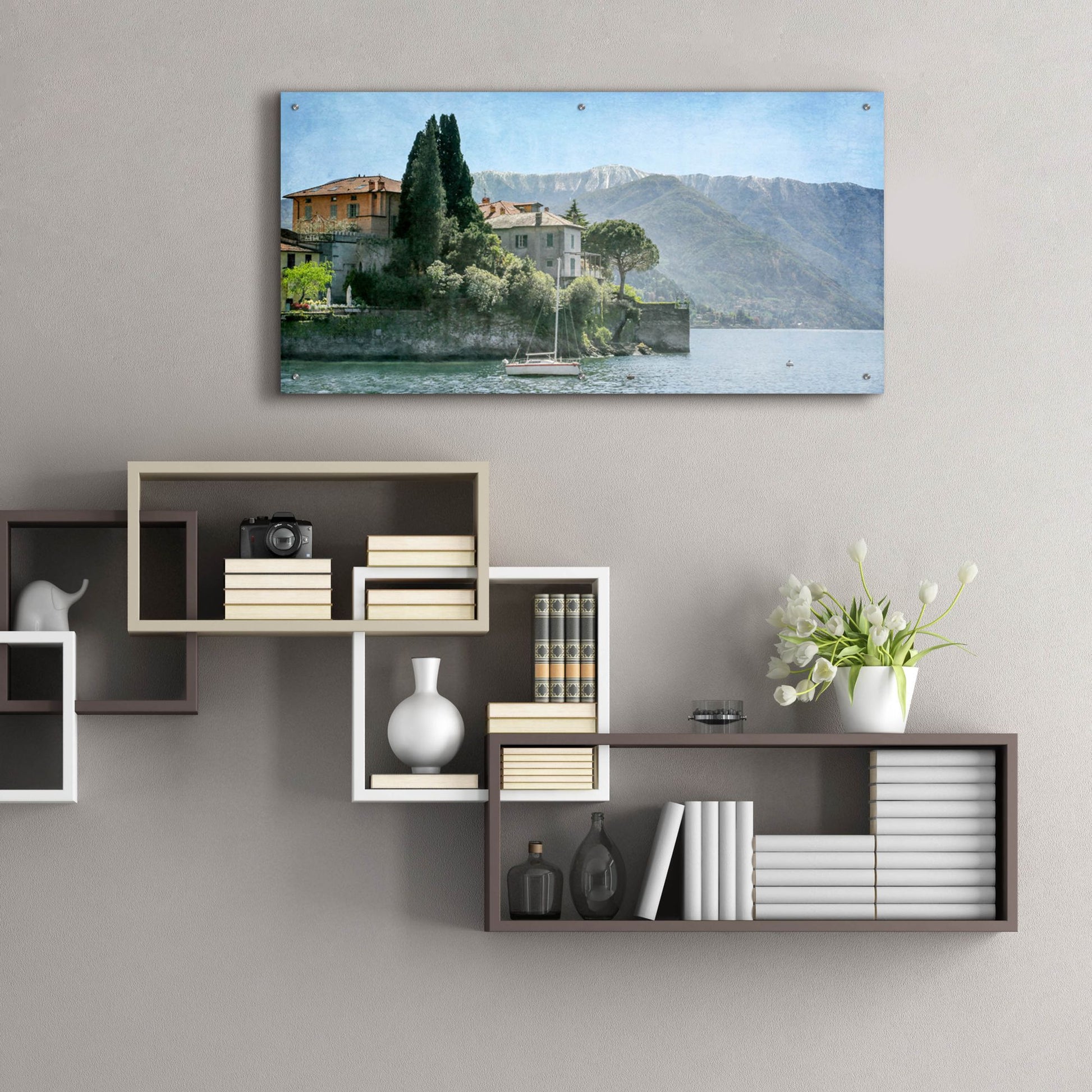 Epic Art ' Varenna Vista' by Brooke T. Ryan, Acrylic Glass Wall Art,48x24