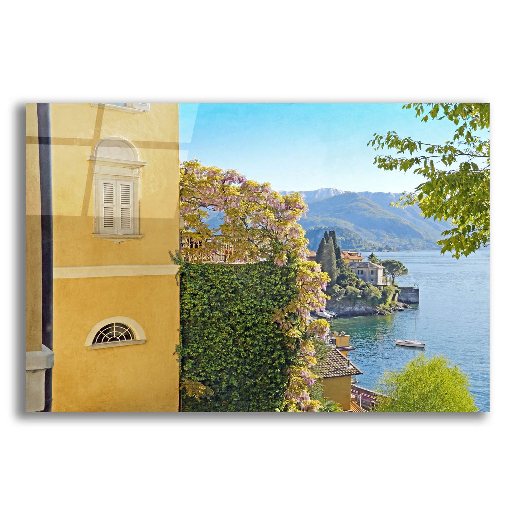 Epic Art ' Varenna Vista 2' by Brooke T. Ryan, Acrylic Glass Wall Art,16x12