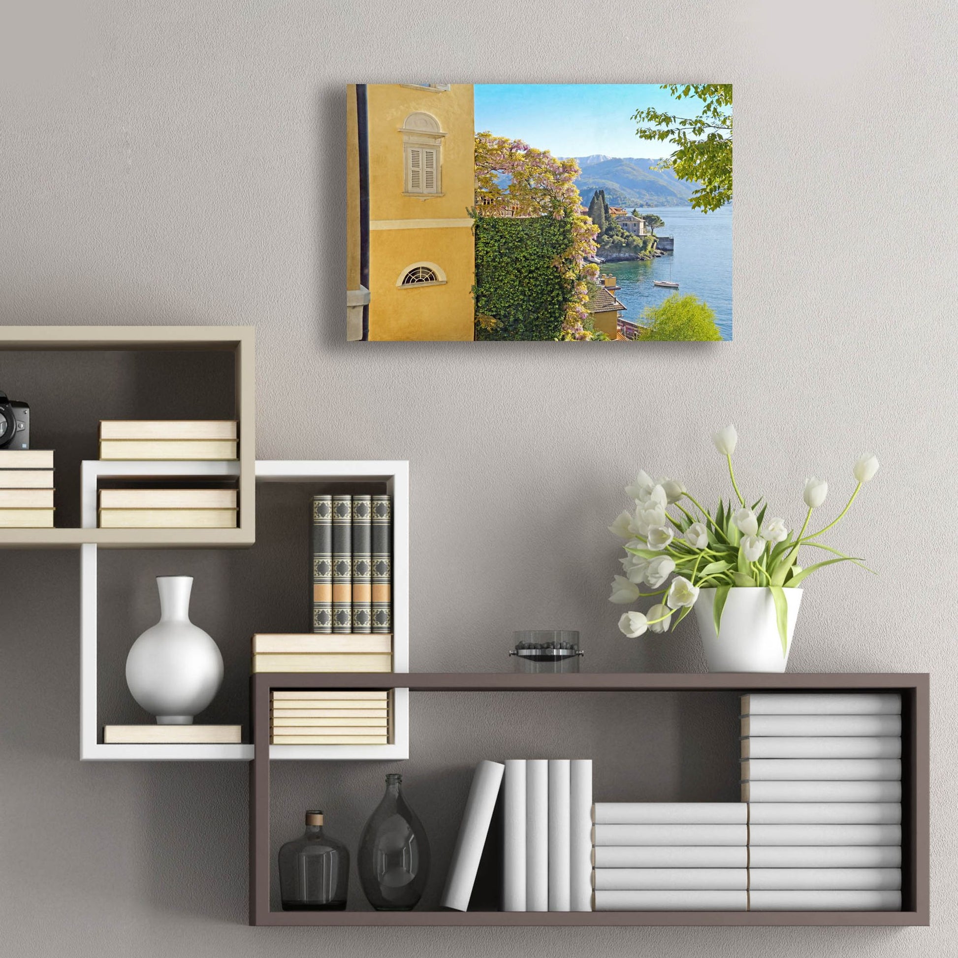 Epic Art ' Varenna Vista 2' by Brooke T. Ryan, Acrylic Glass Wall Art,24x16