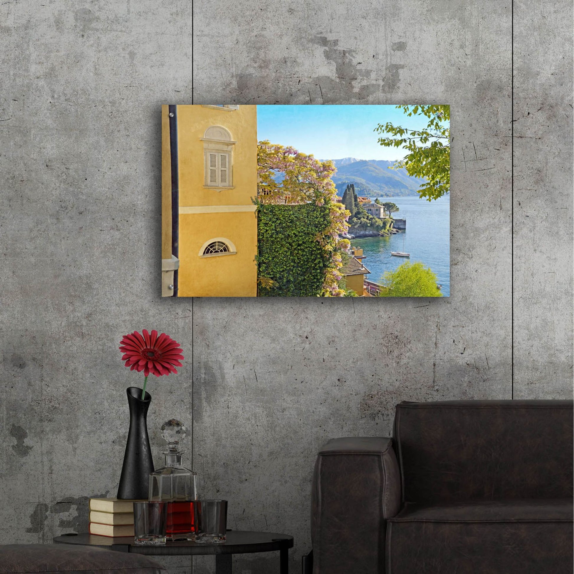 Epic Art ' Varenna Vista 2' by Brooke T. Ryan, Acrylic Glass Wall Art,36x24