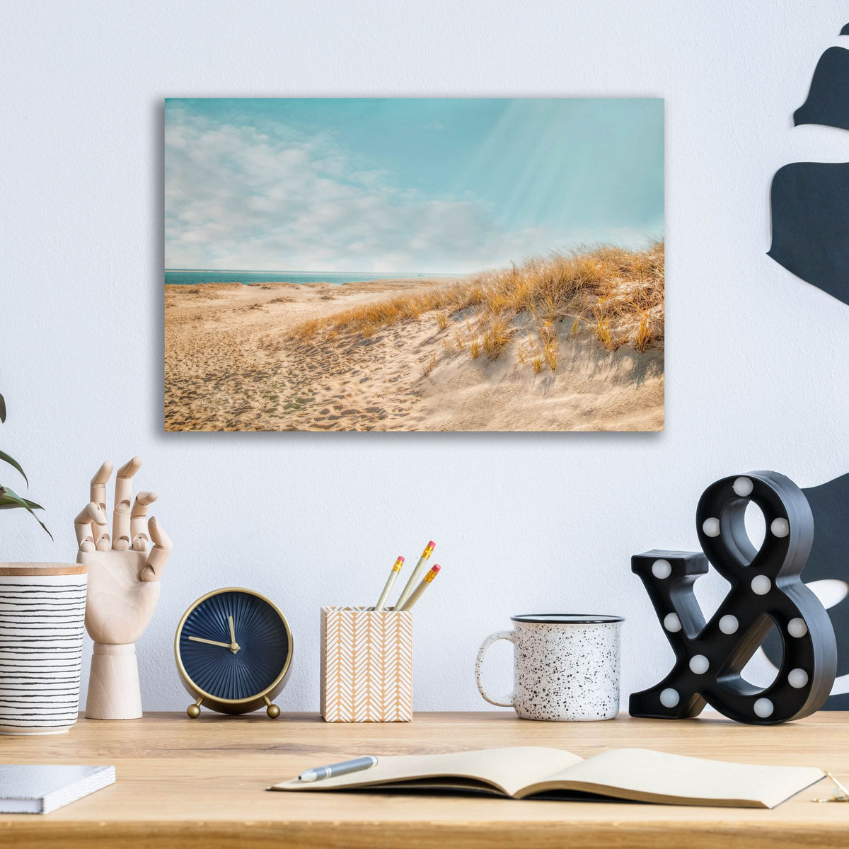 Epic Art ' Chatham Lighthouse Beach' by Brooke T. Ryan, Acrylic Glass Wall Art,16x12