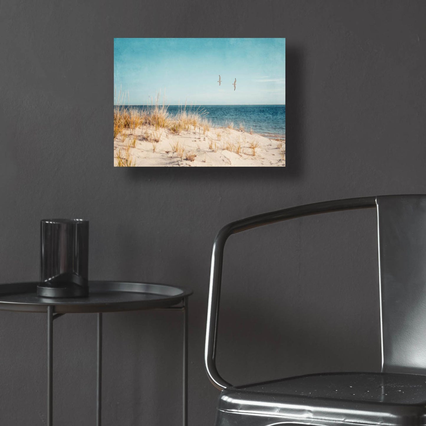 Epic Art ' Beach & Gulls' by Brooke T. Ryan, Acrylic Glass Wall Art,16x12