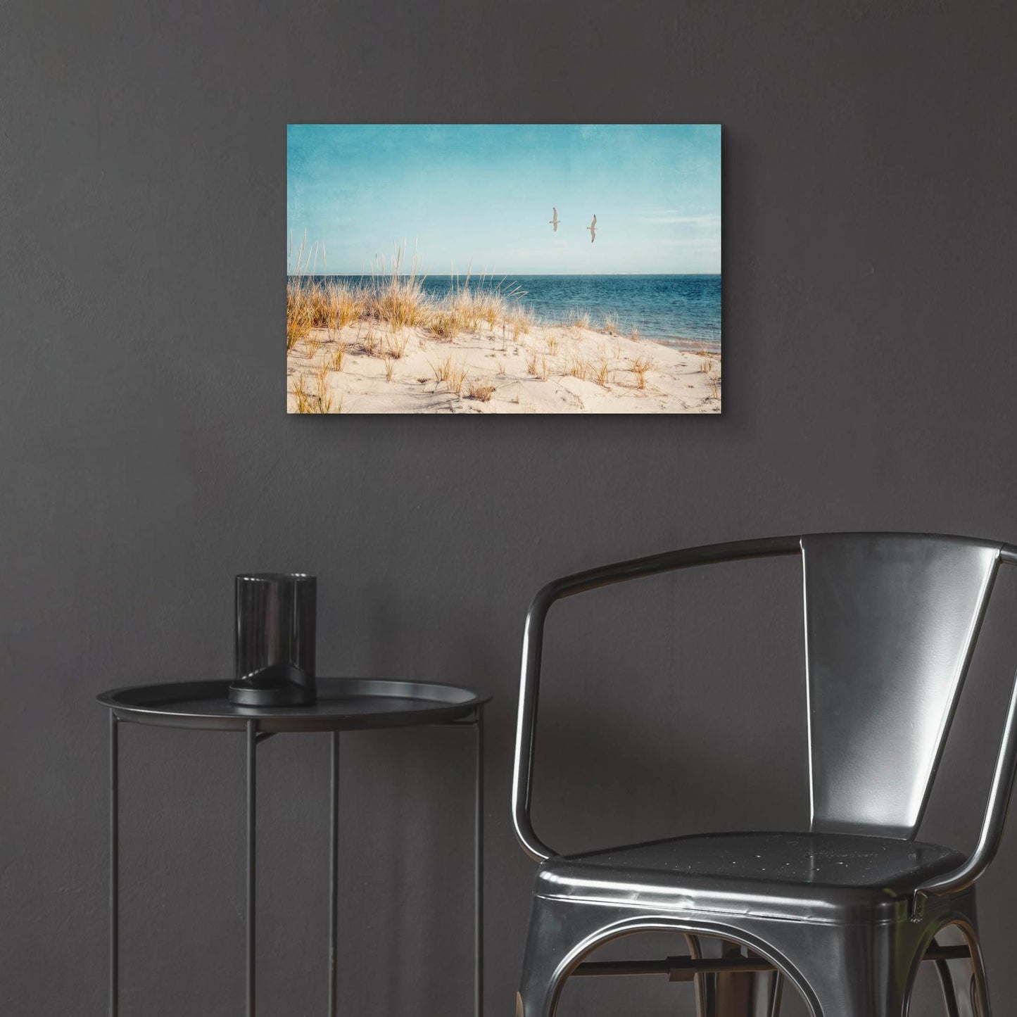 Epic Art ' Beach & Gulls' by Brooke T. Ryan, Acrylic Glass Wall Art,24x16